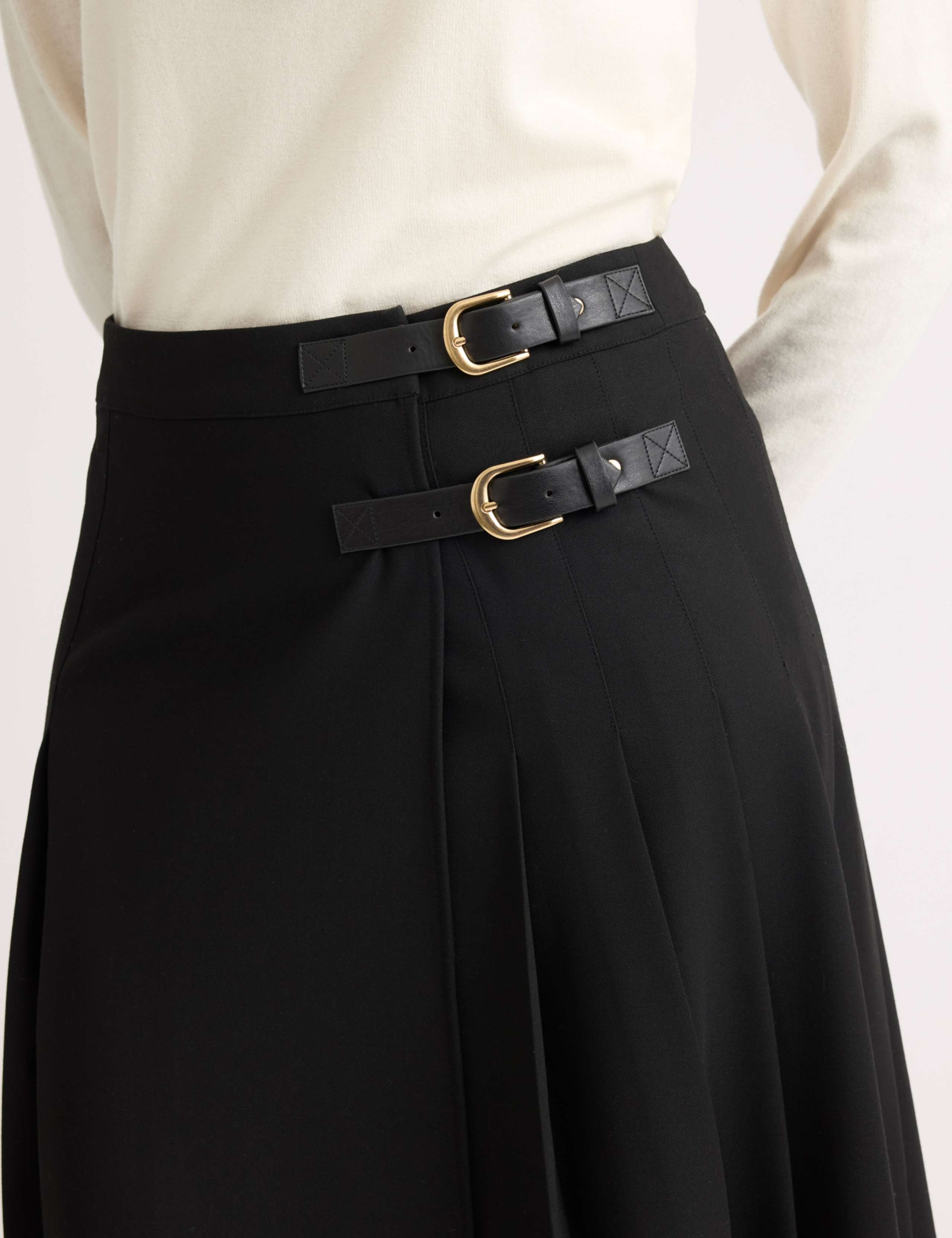 Pleated Midi A-Line Skirt 5 of 5