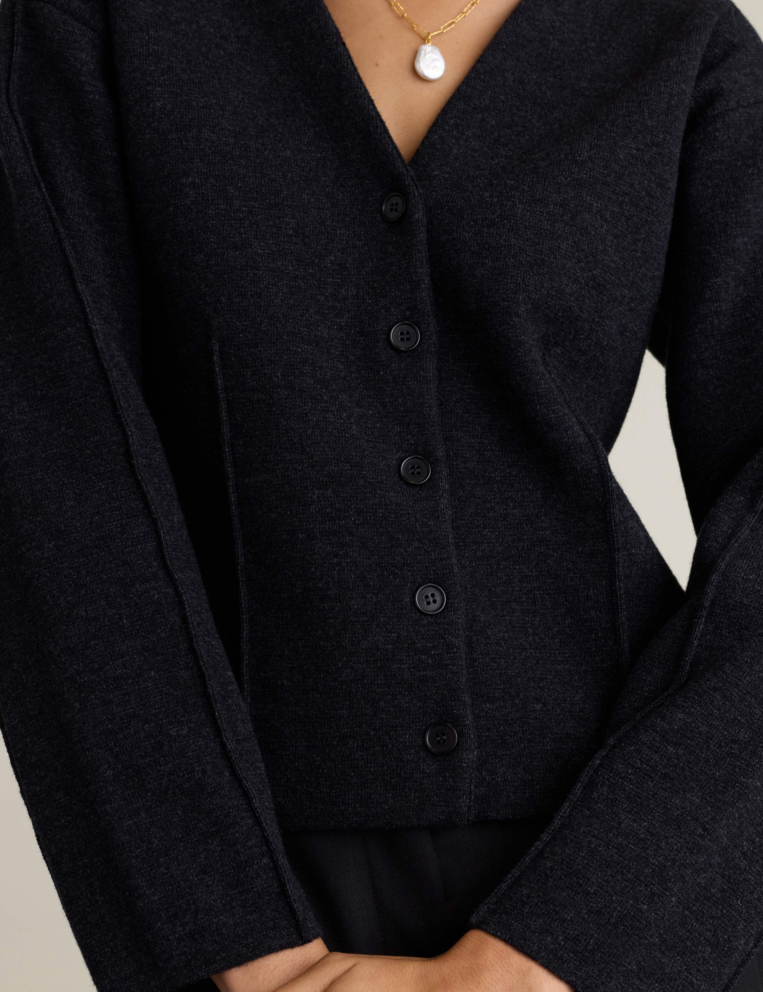 Wool Rich Waisted Knitted Jacket 4 of 4