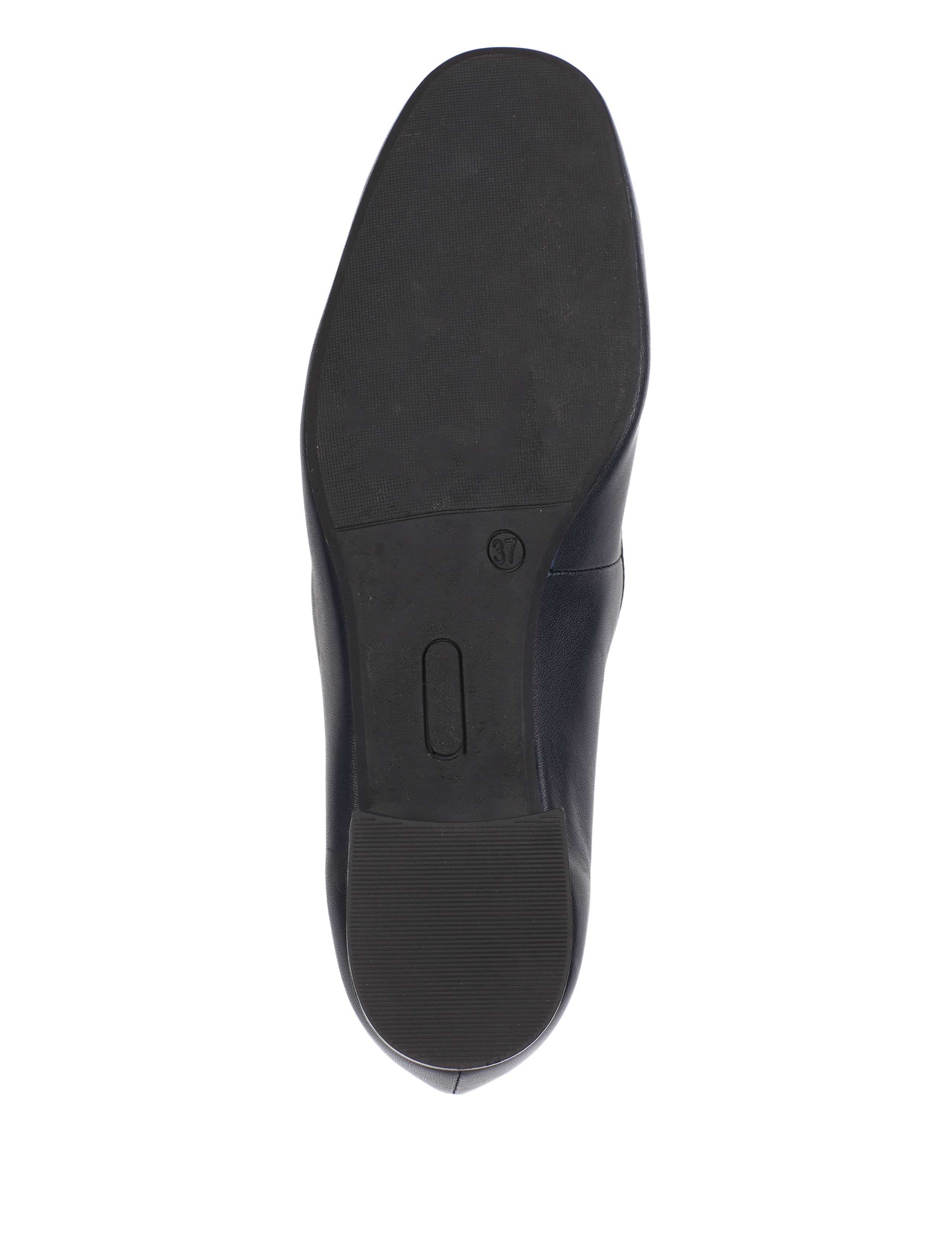 Leather Block Heel Pumps 5 of 5