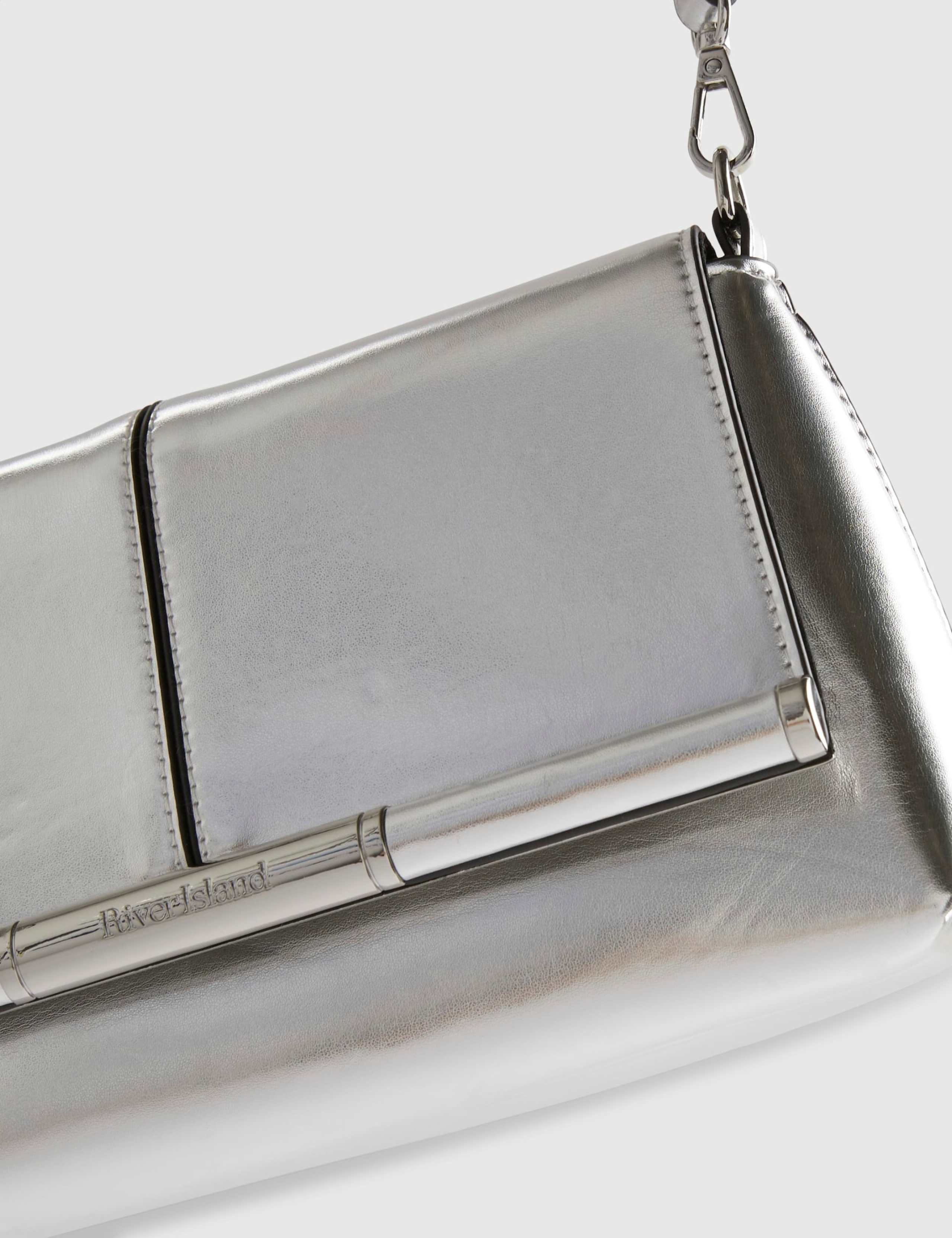 Metallic Bar Front Clutch Bag 3 of 4