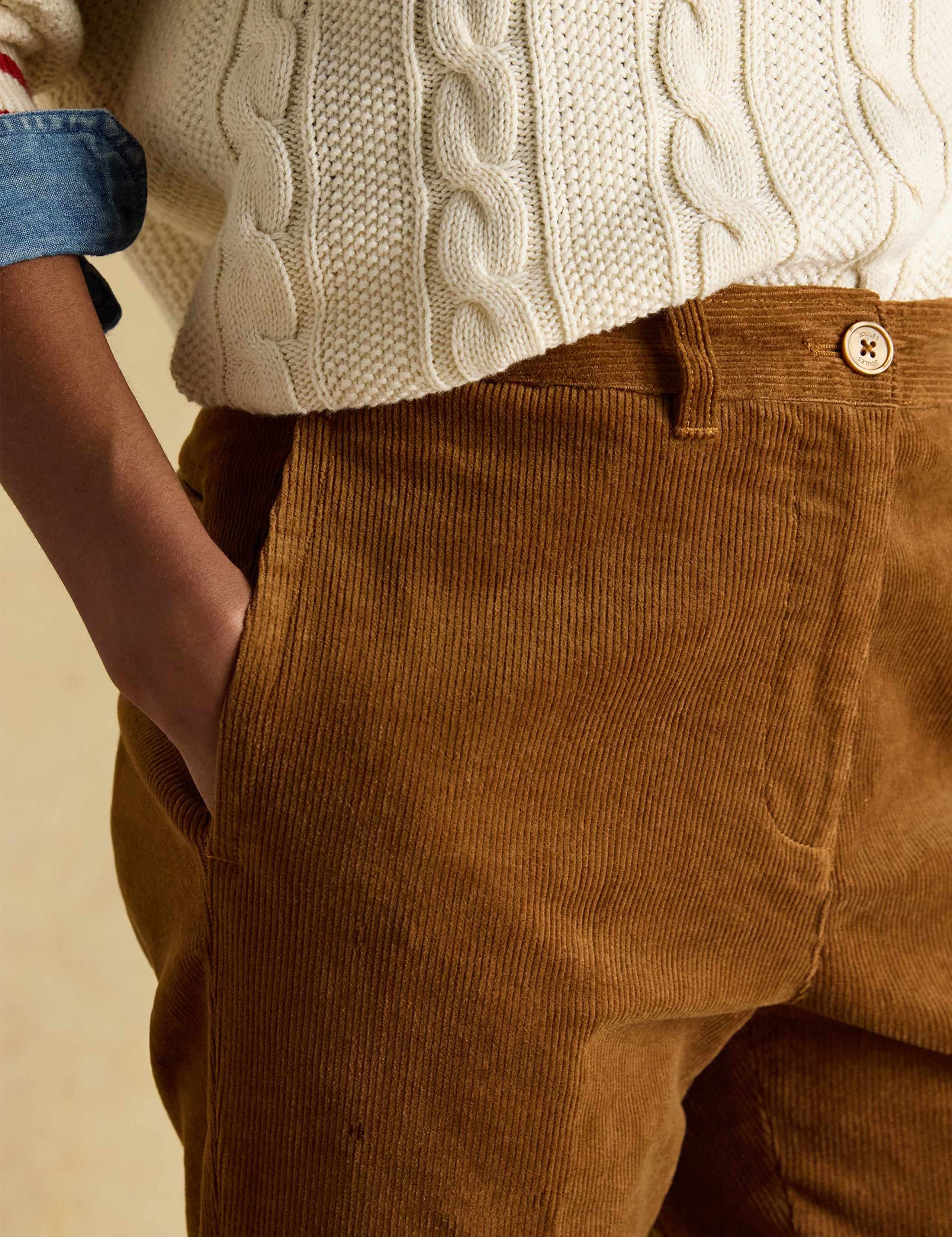 Cotton Rich Cord Ankle Grazer Trousers 5 of 7