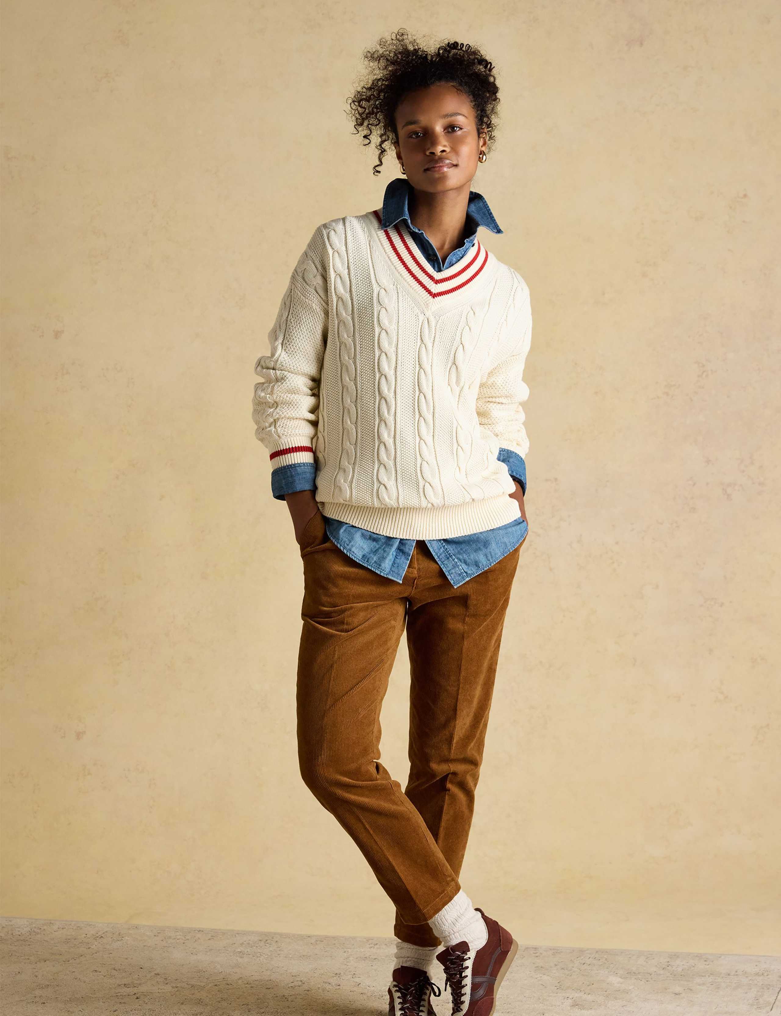 Cotton Rich Cord Ankle Grazer Trousers 6 of 7