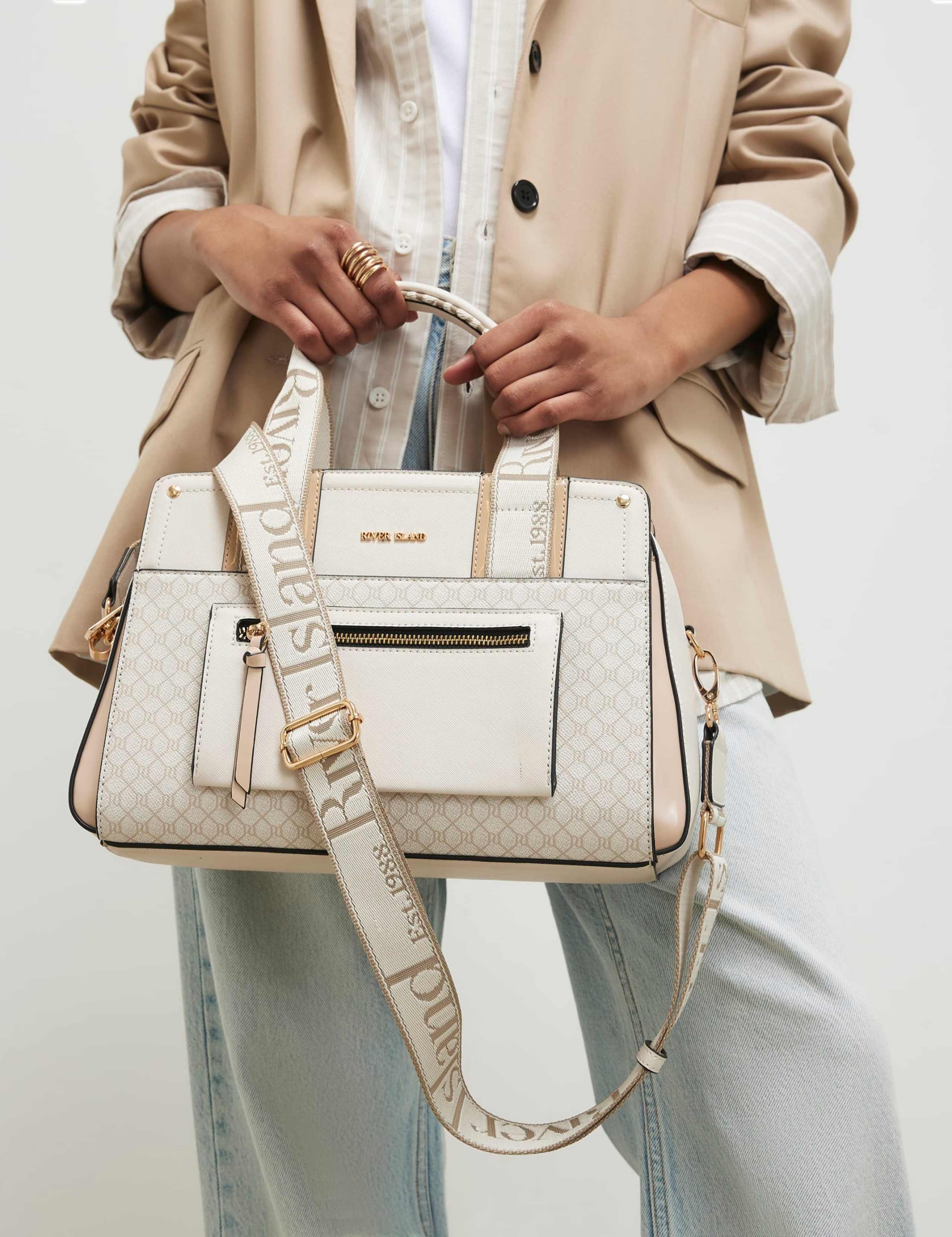 Webbing Strap Cross Body Tote Bag 1 of 5