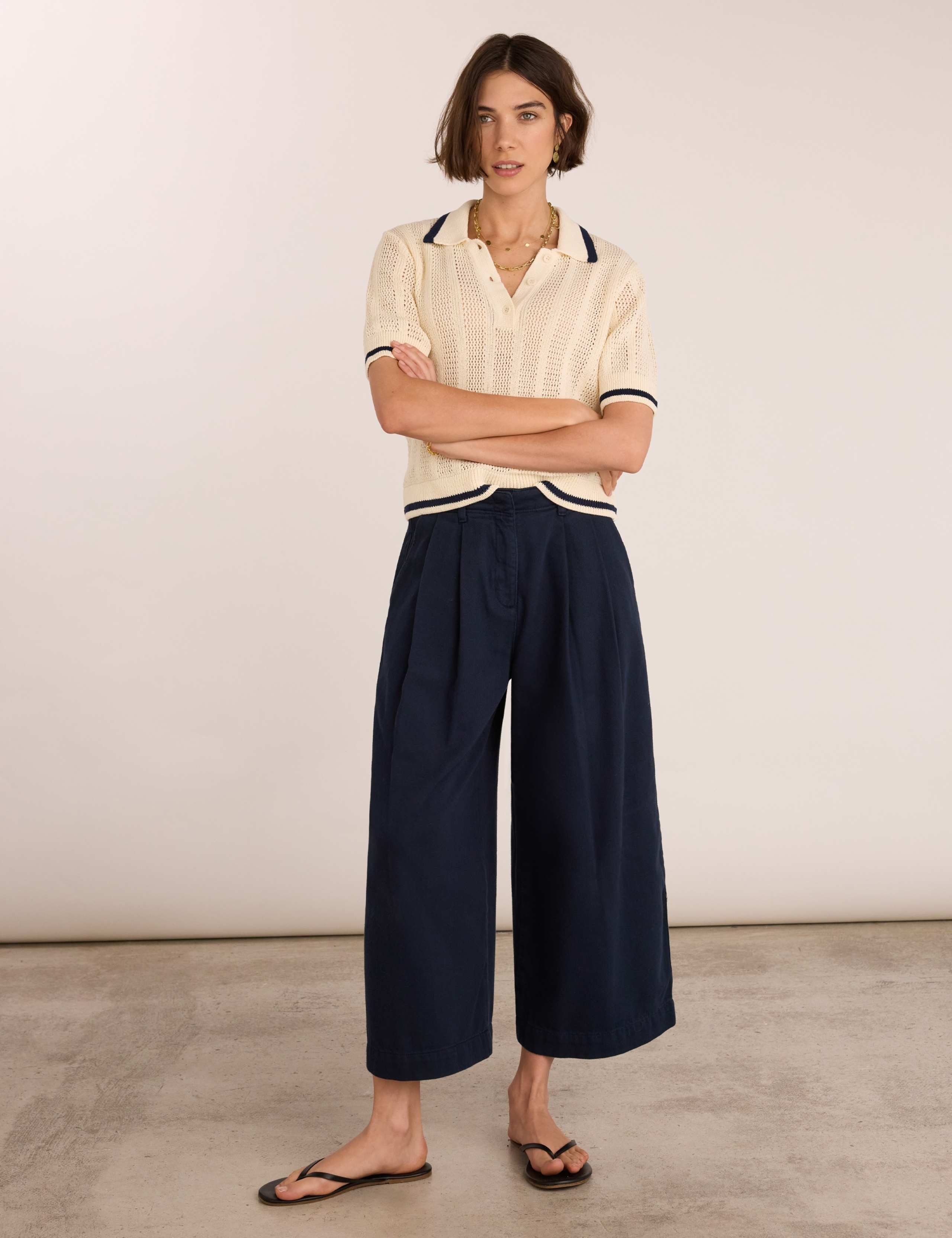 Pure Cotton Collared Knitted Top 3 of 5