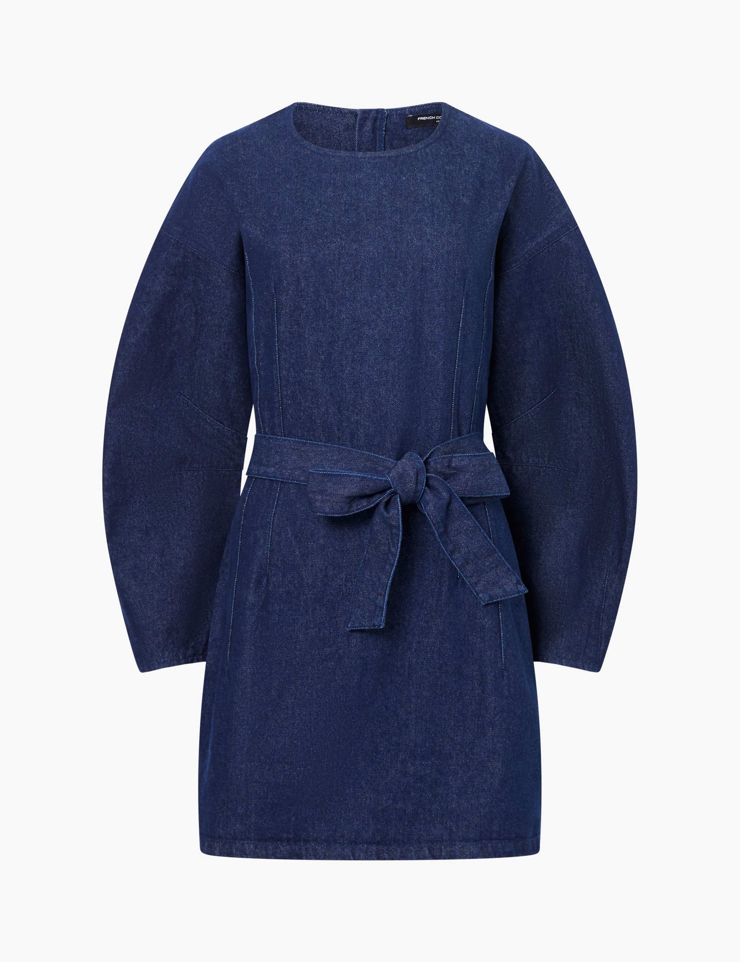 Denim Belted Mini Tea Dress 2 of 3