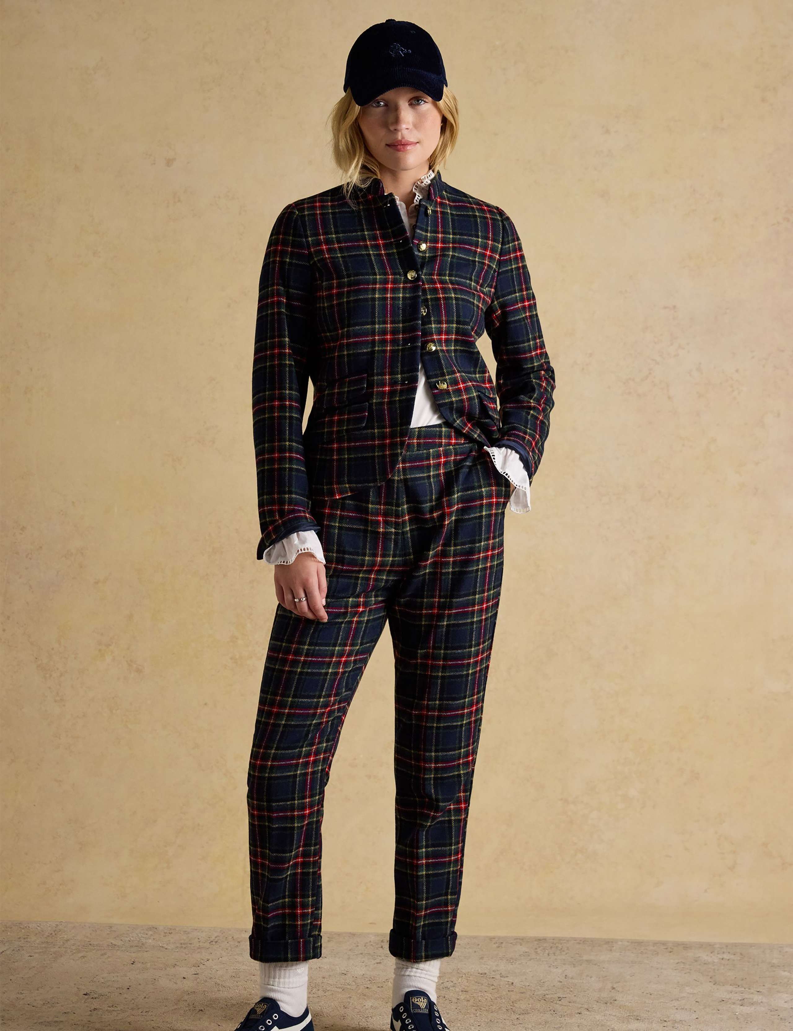 Wool Rich Checked Tapered Trousers 3 of 8