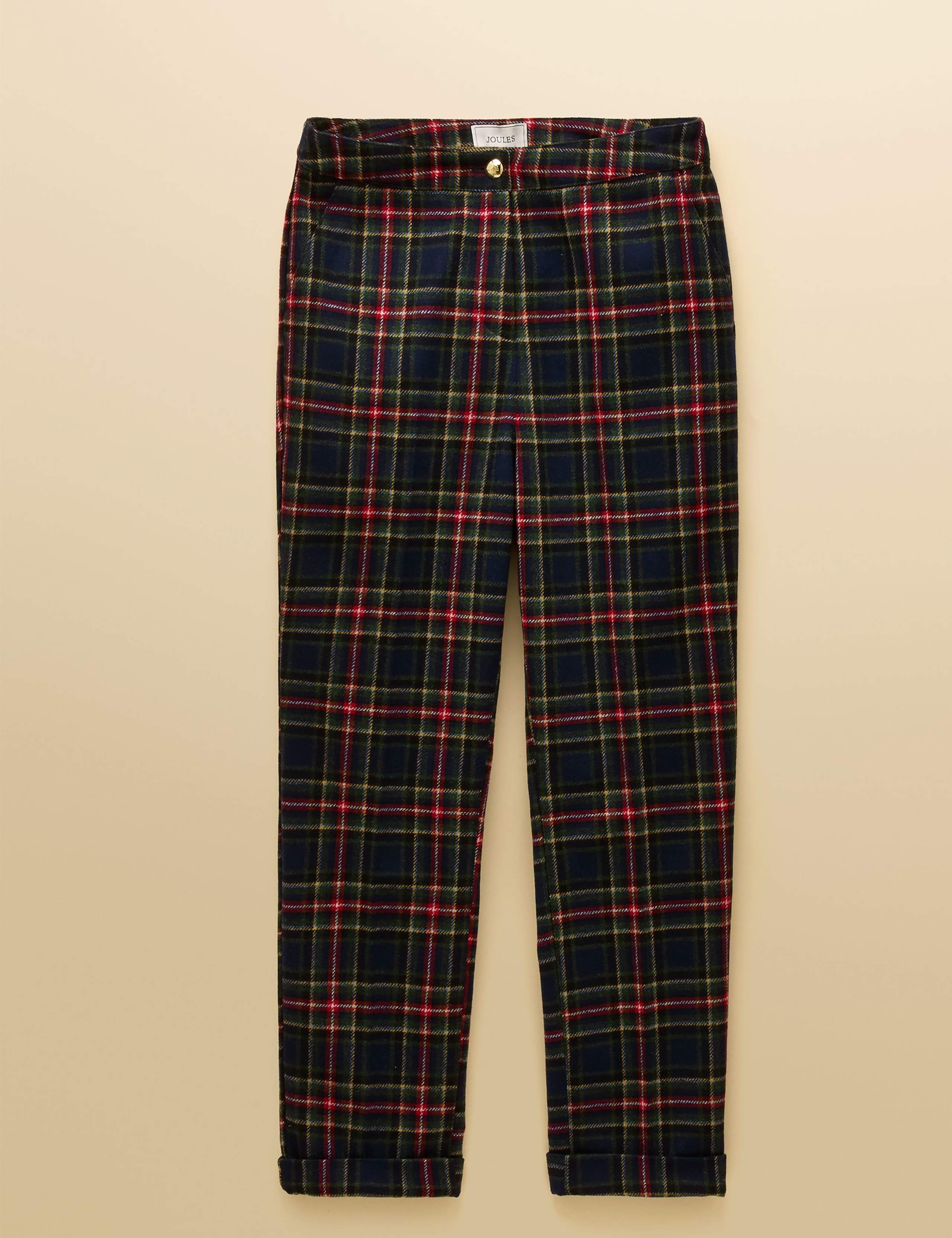 Wool Rich Checked Tapered Trousers 2 of 8