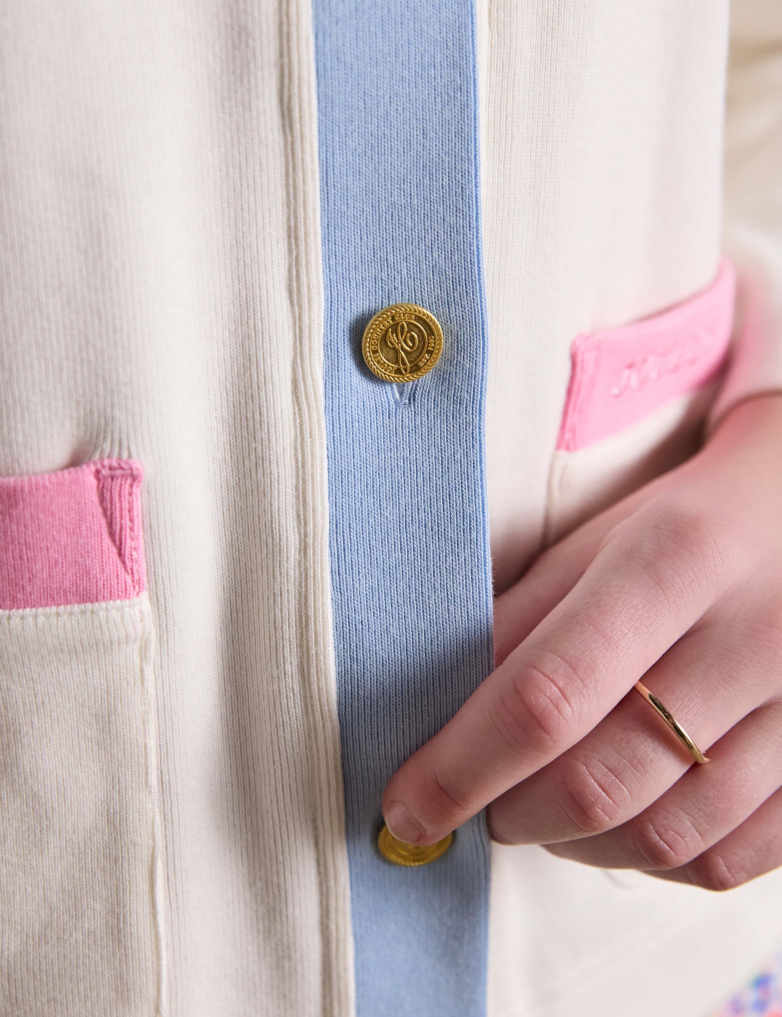 Pure Cotton Embroidered Collared Cardigan 7 of 11