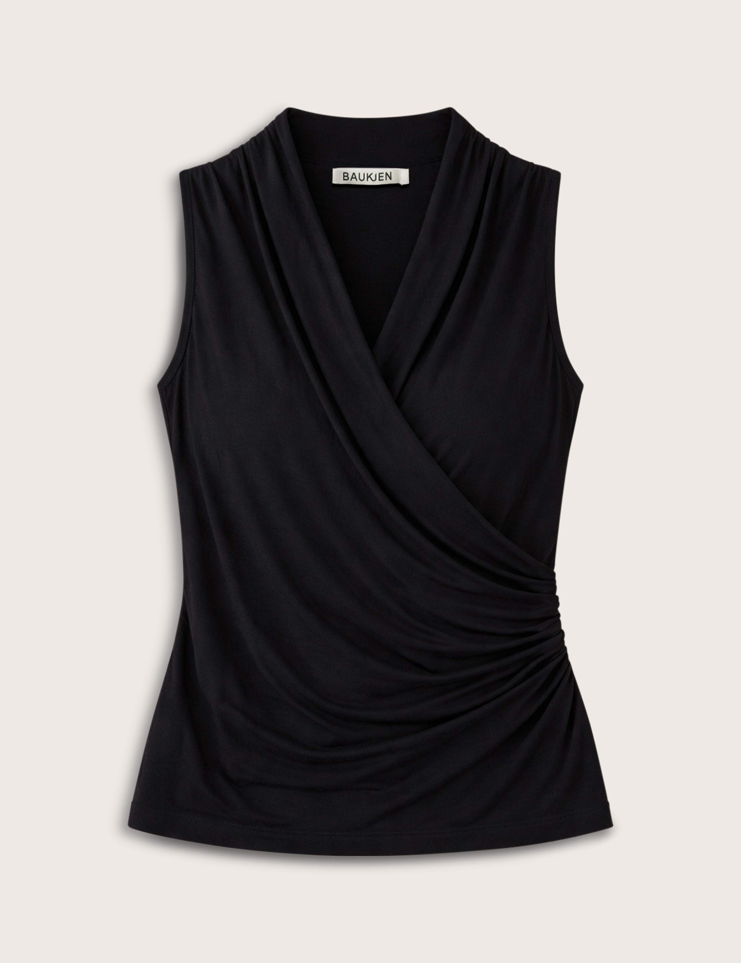 Jersey V-Neck Wrap Detail Vest 2 of 4