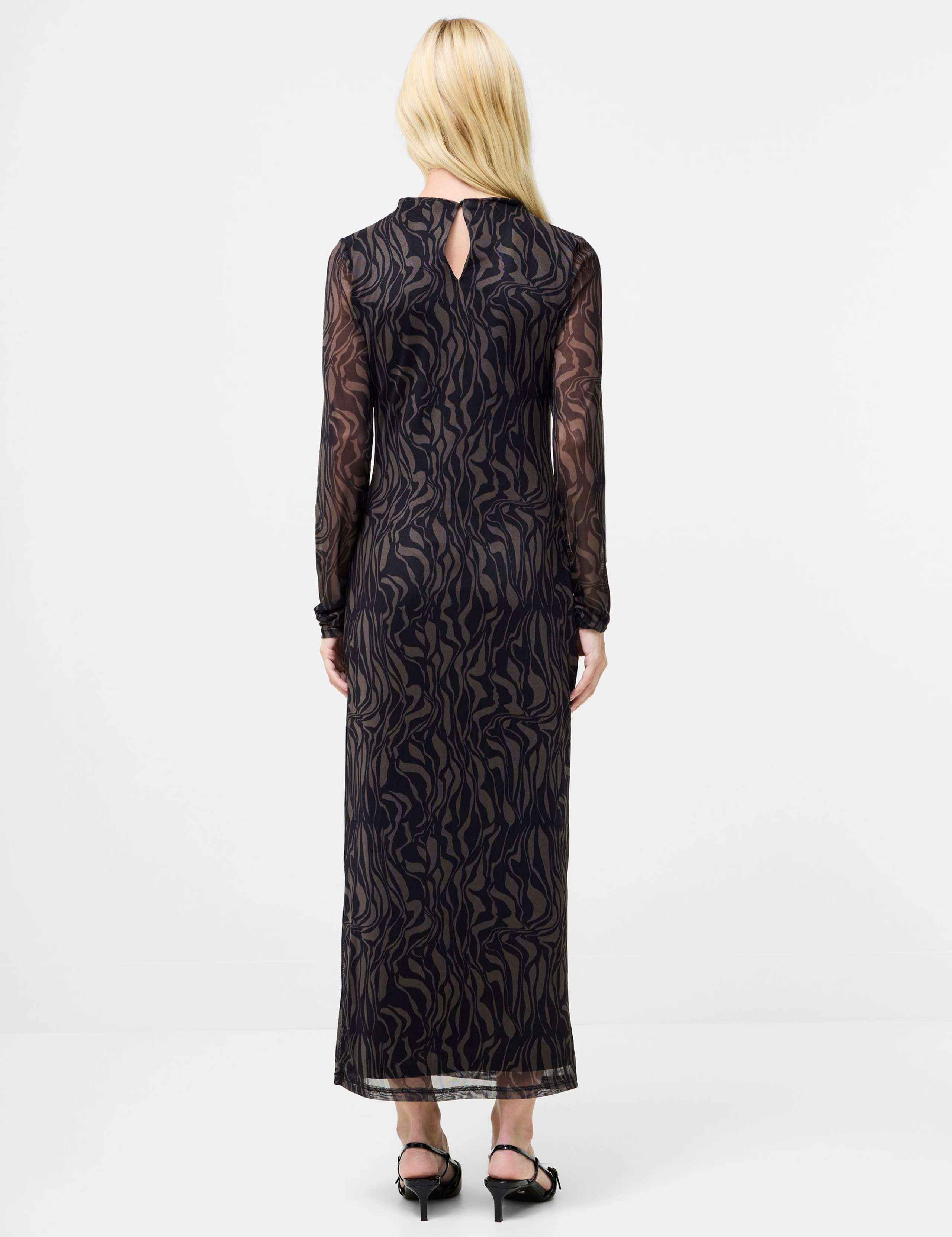 Mesh Printed Midaxi Column Dress 3 of 3