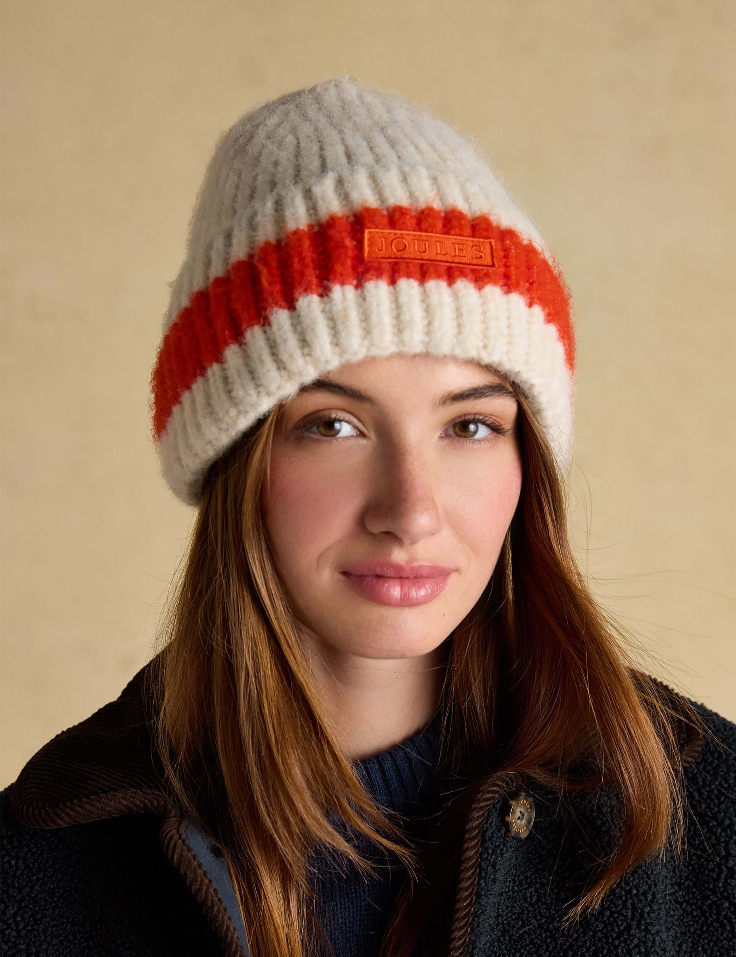 Knitted Stripe Turn Up Beanie Hat 3 of 6