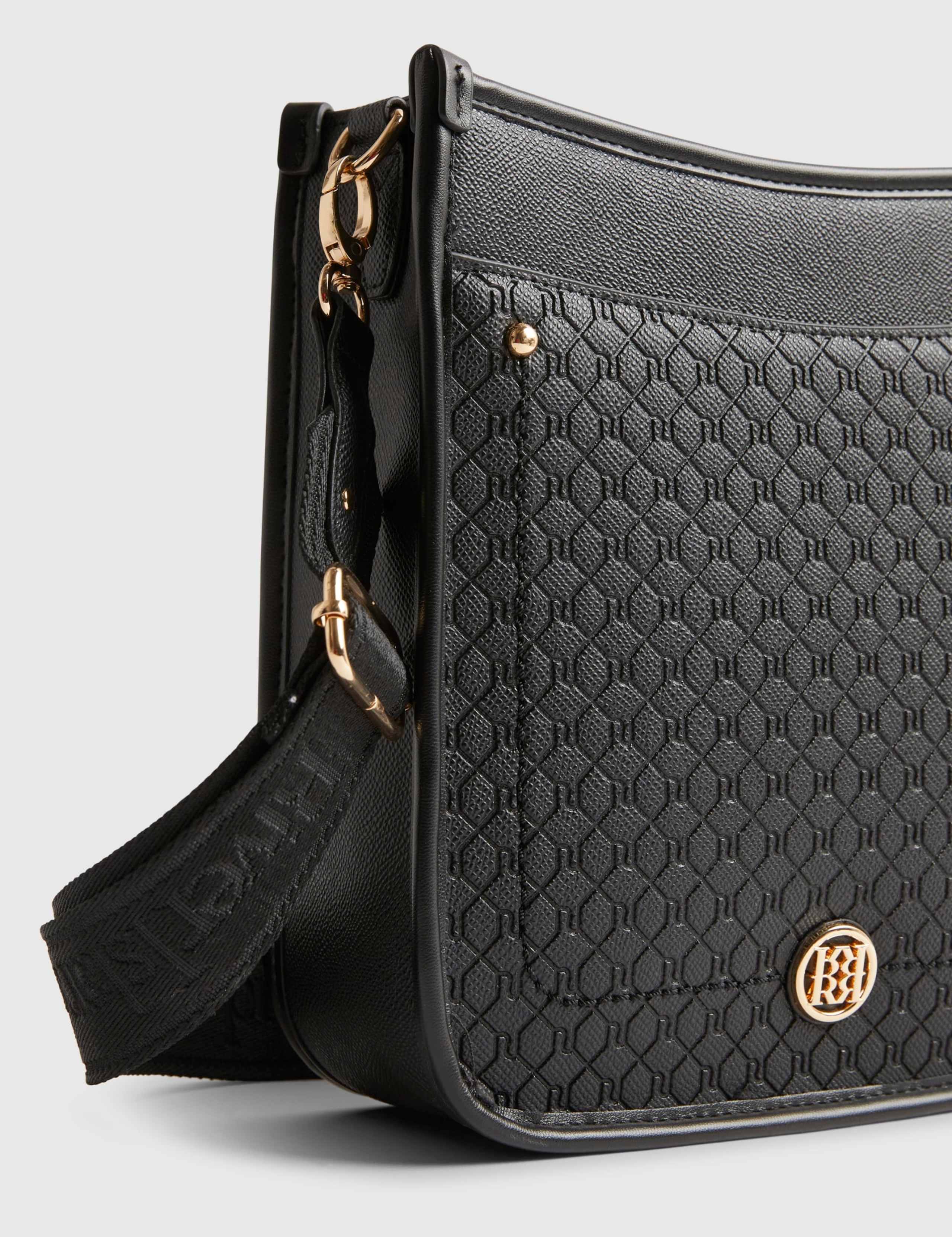 Faux Leather Embossed Messenger Bag 4 of 4