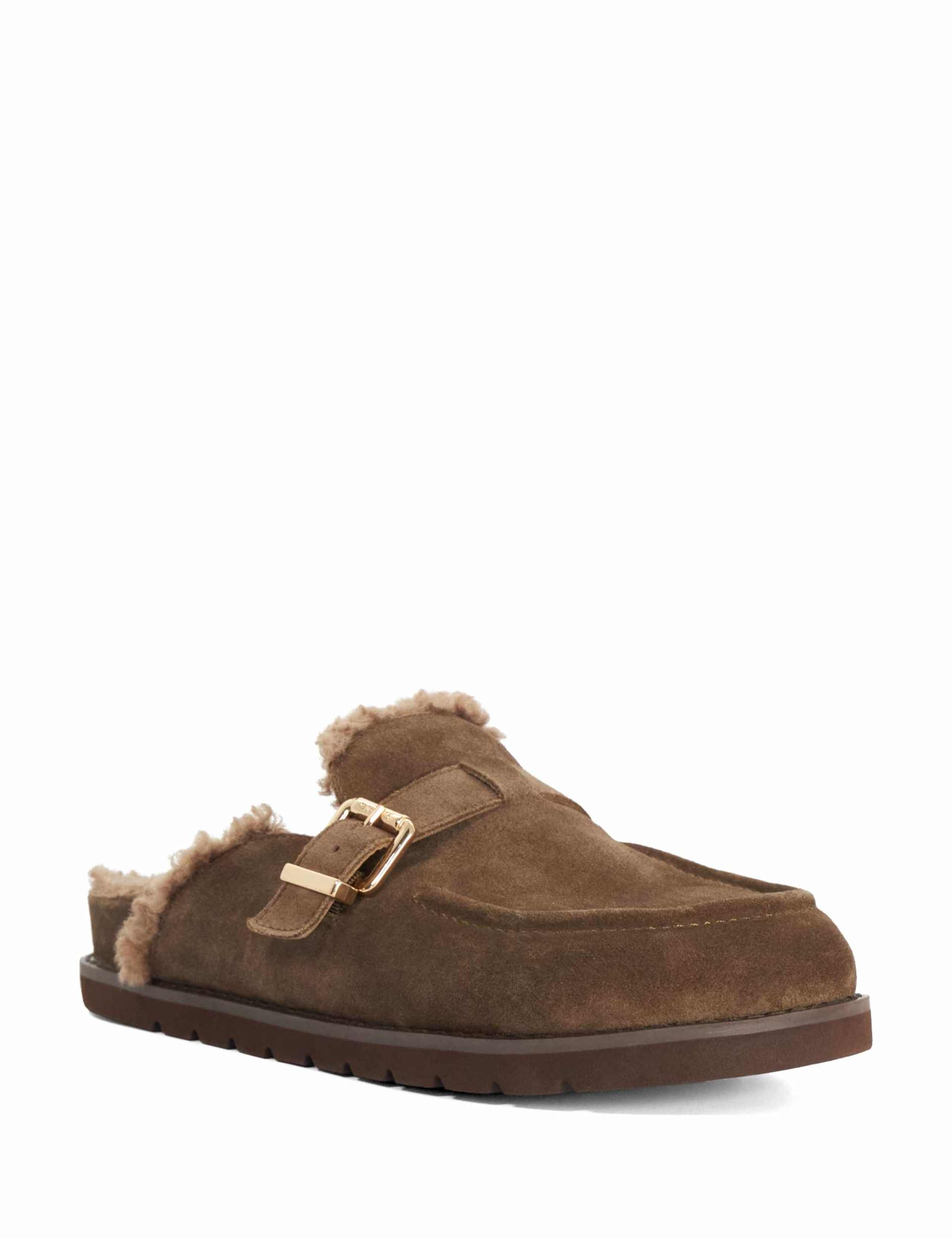 Suede Buckle Mules 3 of 5