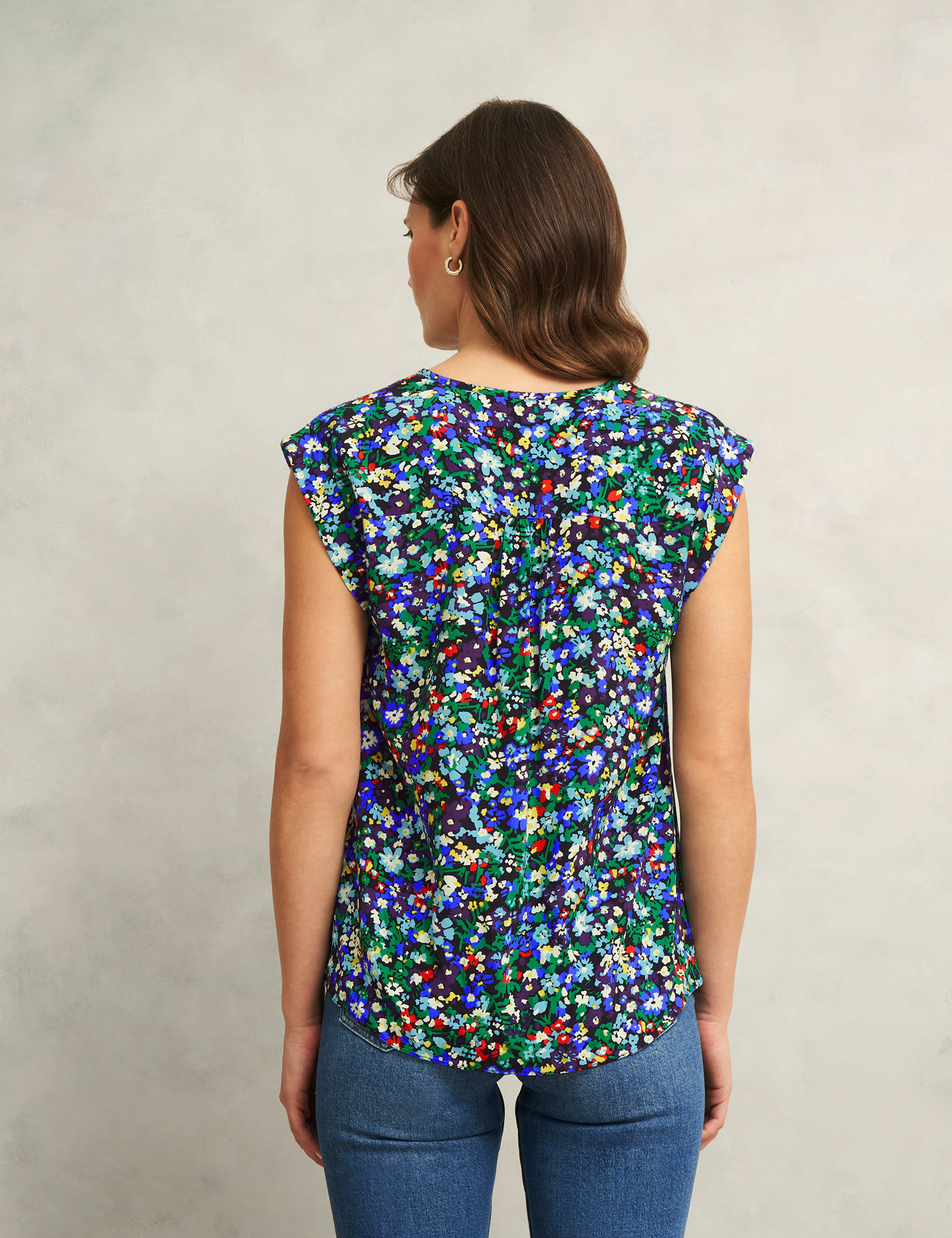 Floral V-Neck Button Through Blouse 5 of 7