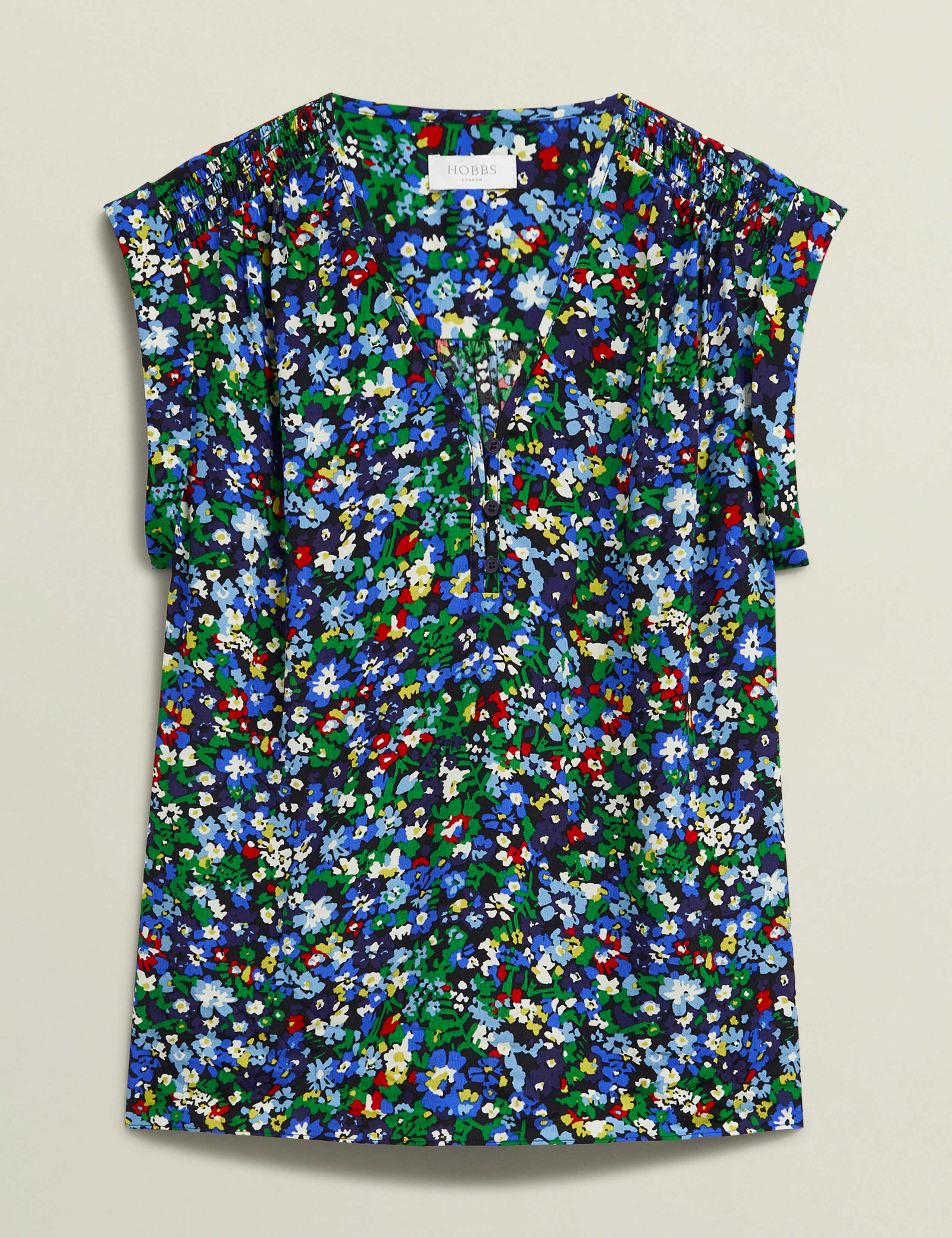 Floral V-Neck Button Through Blouse 2 of 7