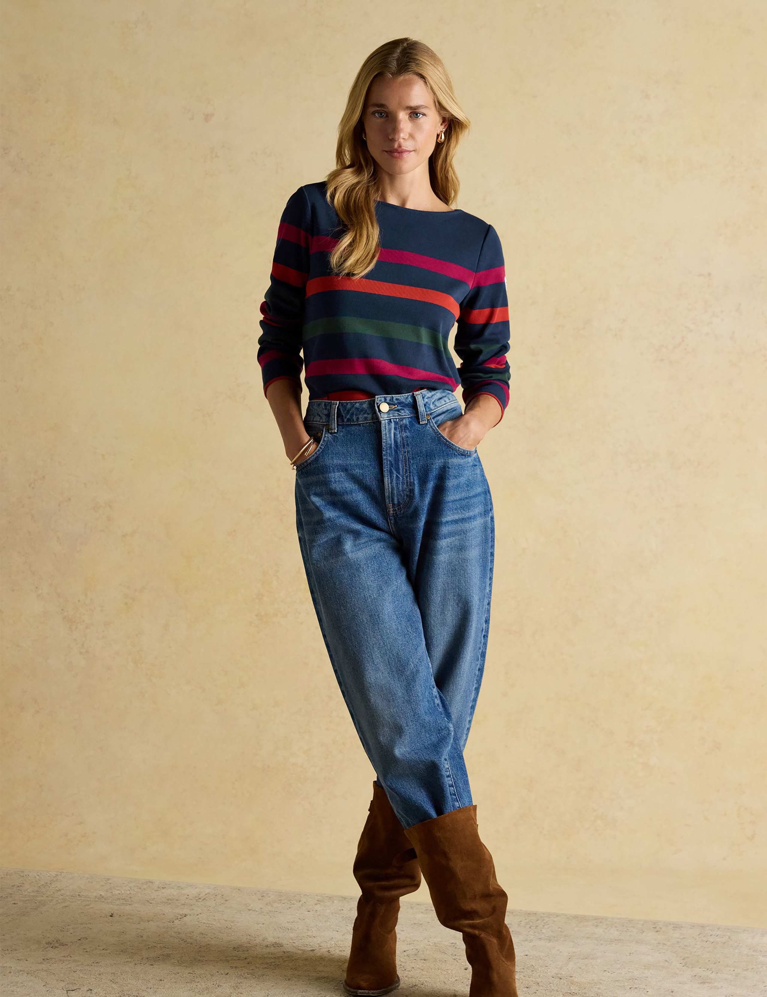 Pure Cotton Striped Harbour Top 3 of 9