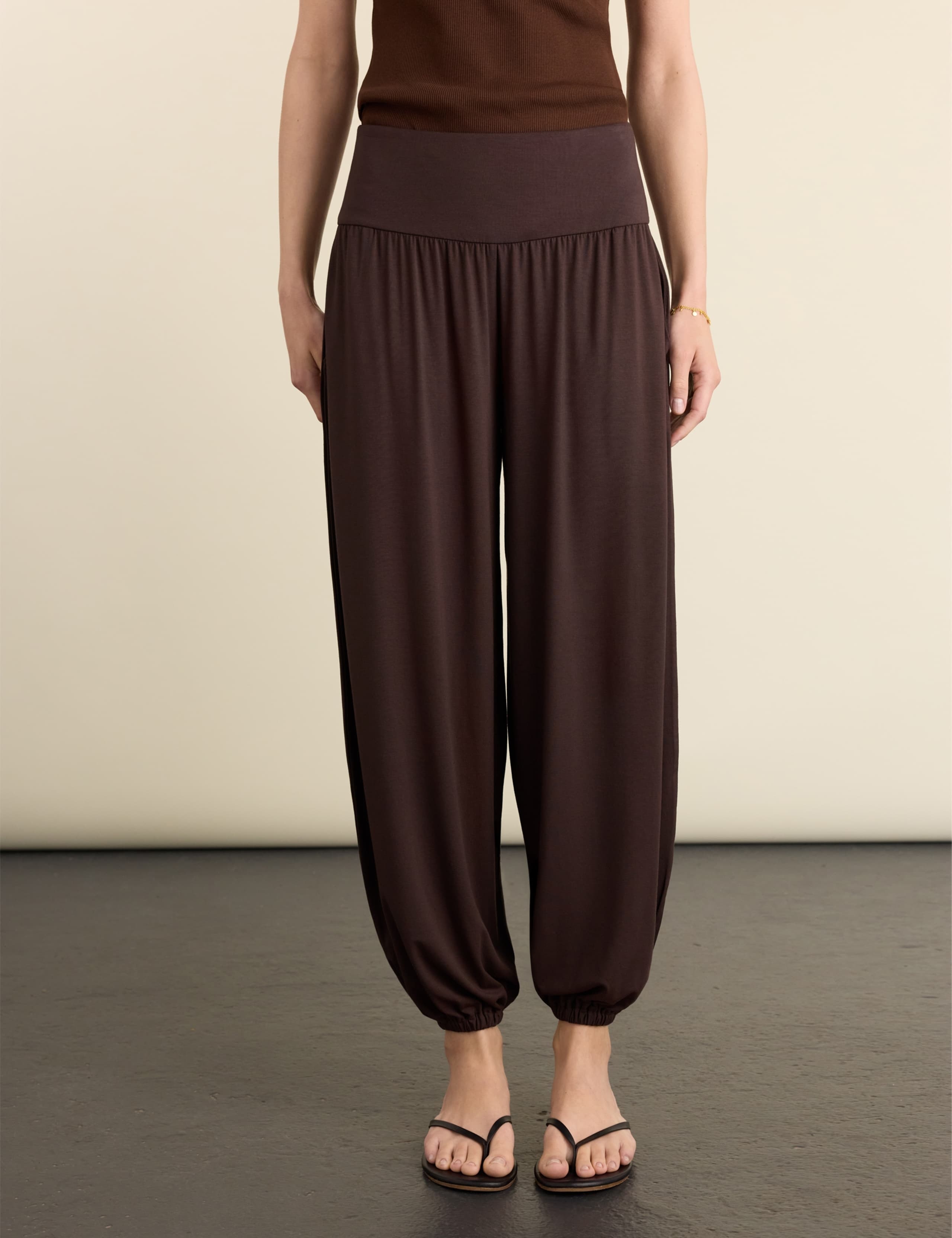 Jersey Wide Leg Balloon Trousers 1 of 5