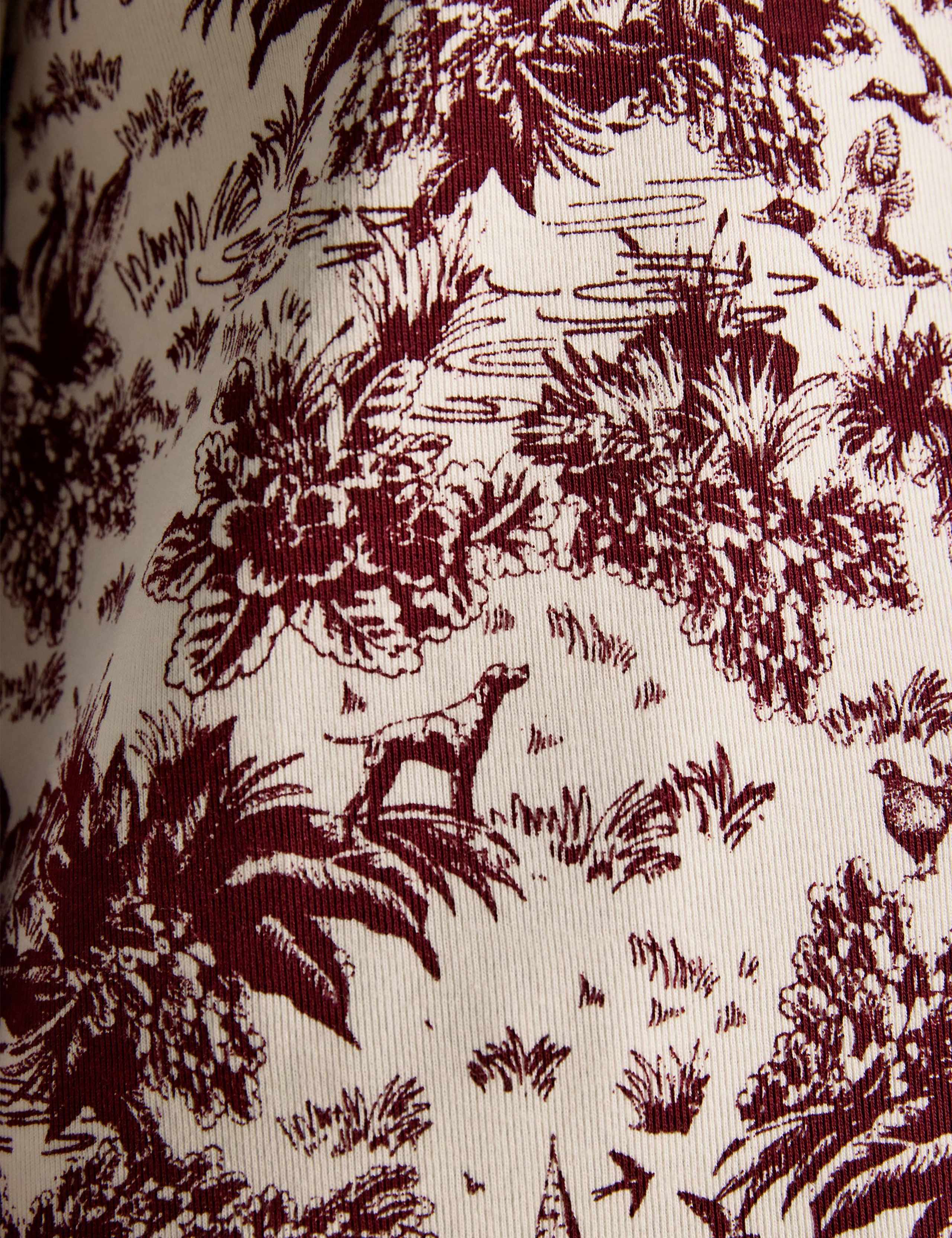 Pure Cotton Countryside Print Boat Neck Top 5 of 8