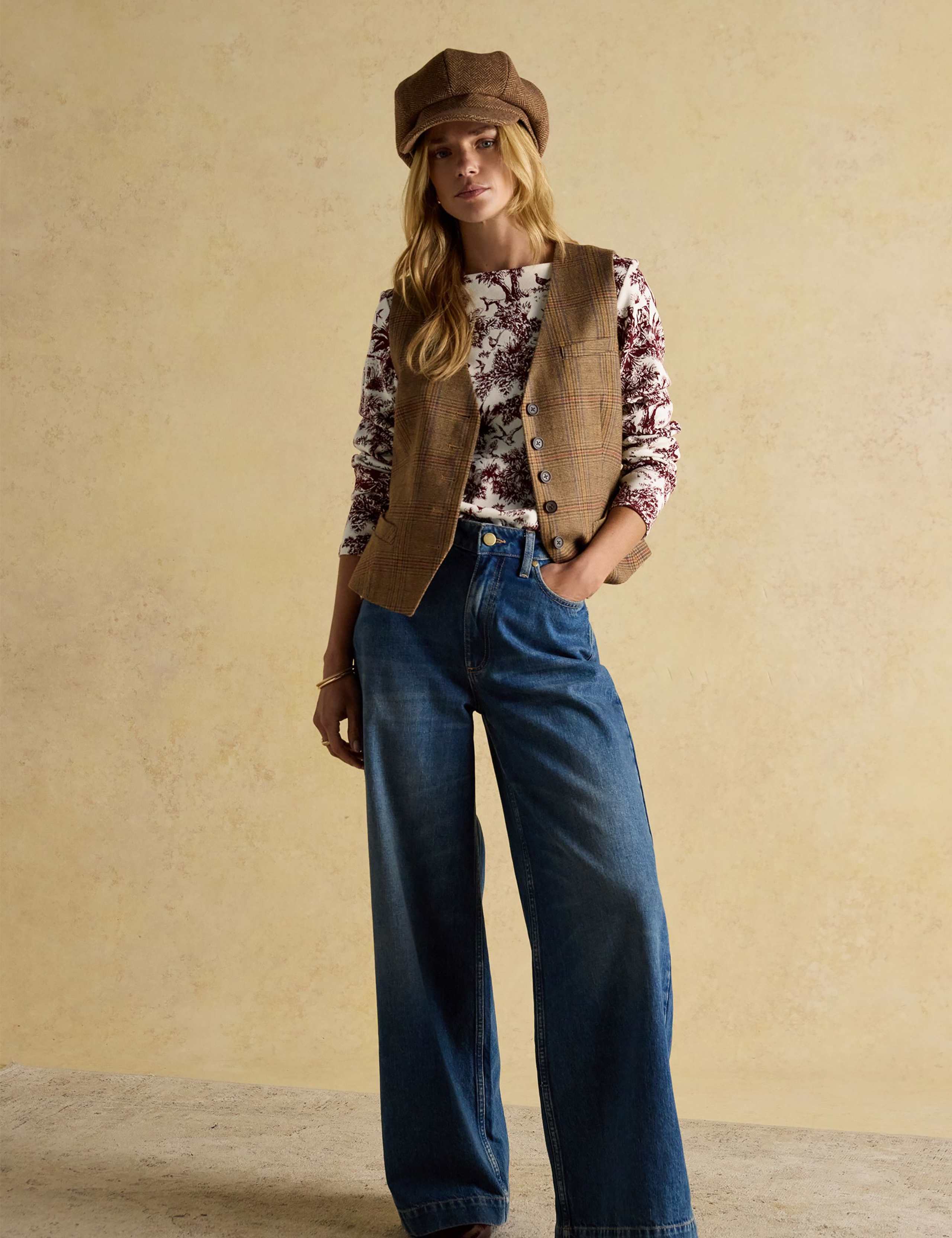 Pure Cotton Countryside Print Boat Neck Top 6 of 8