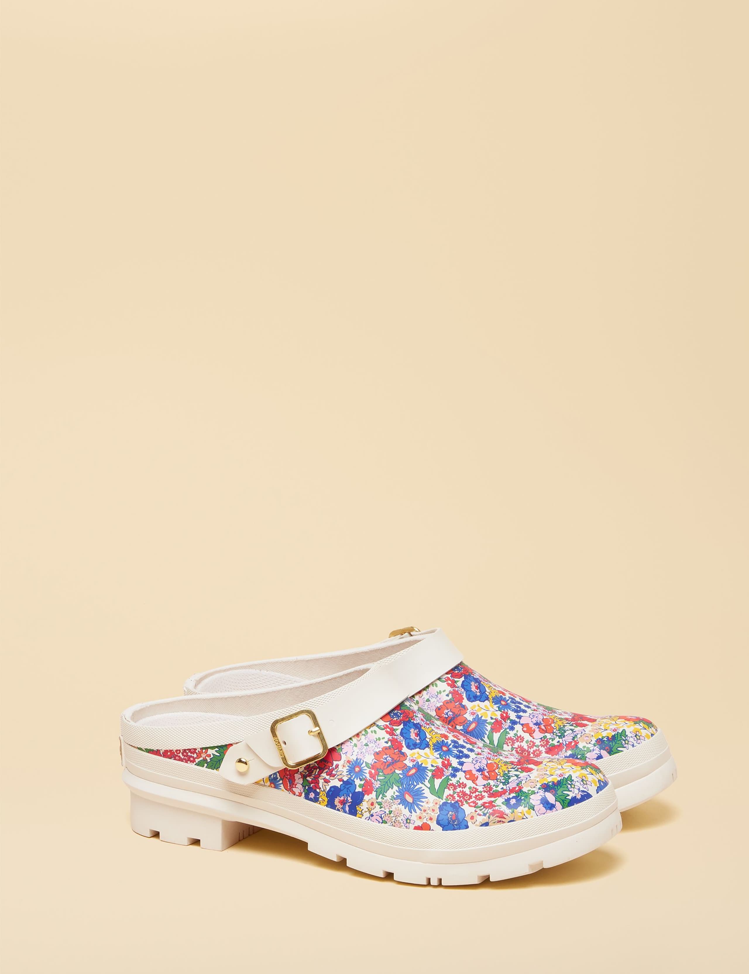 Floral Buckle Block Heel Clogs 1 of 6
