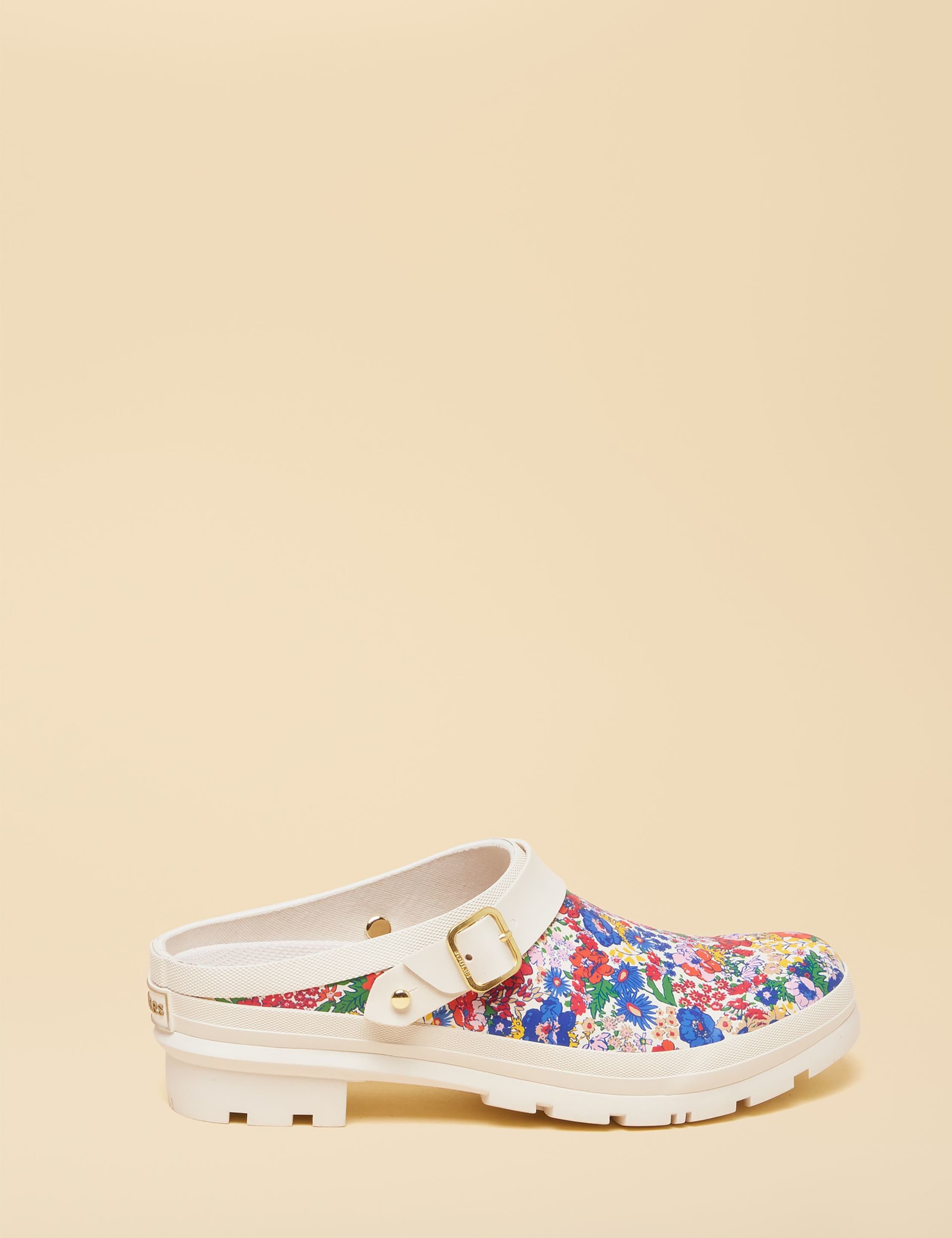 Floral Buckle Block Heel Clogs 2 of 6