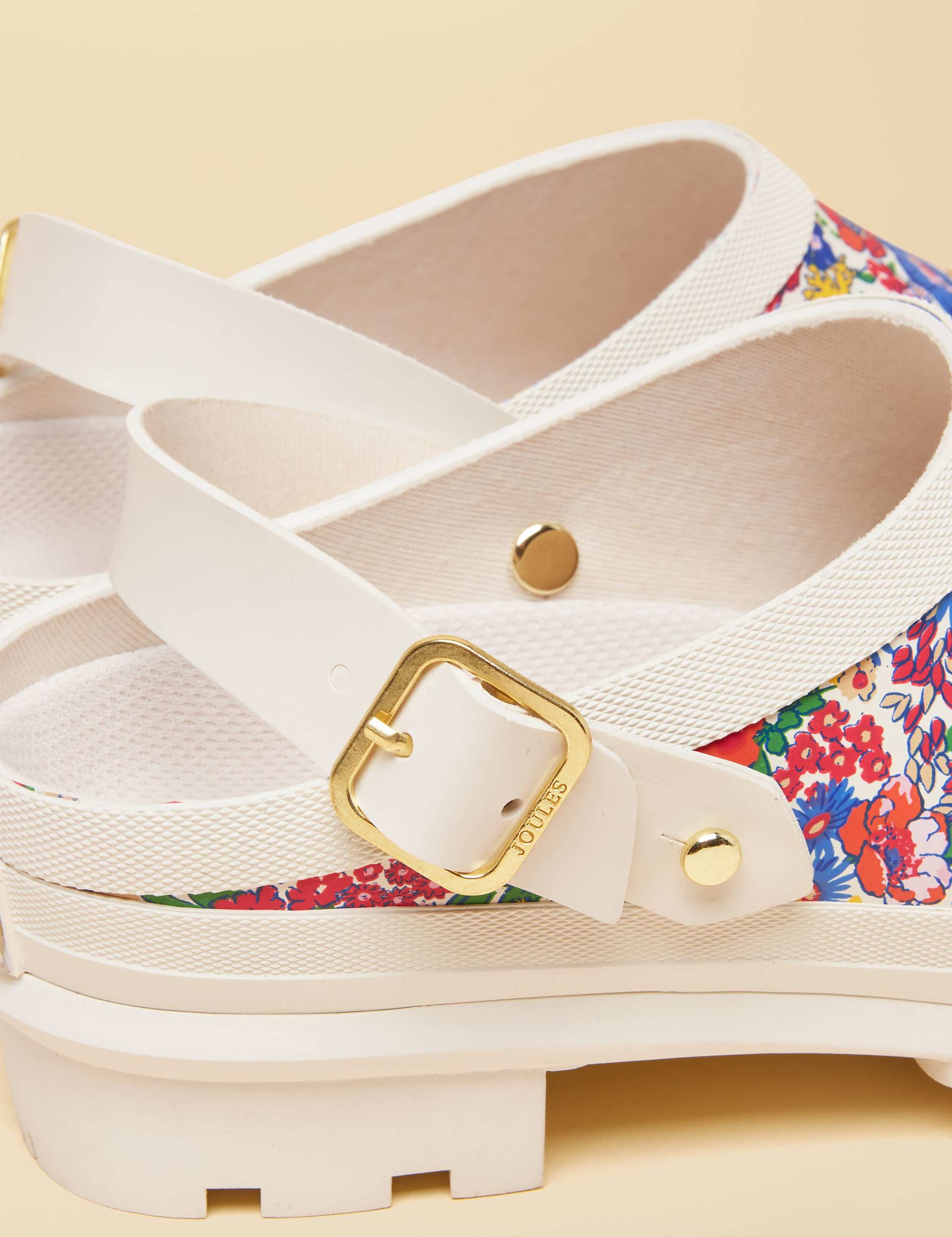 Floral Buckle Block Heel Clogs 5 of 6