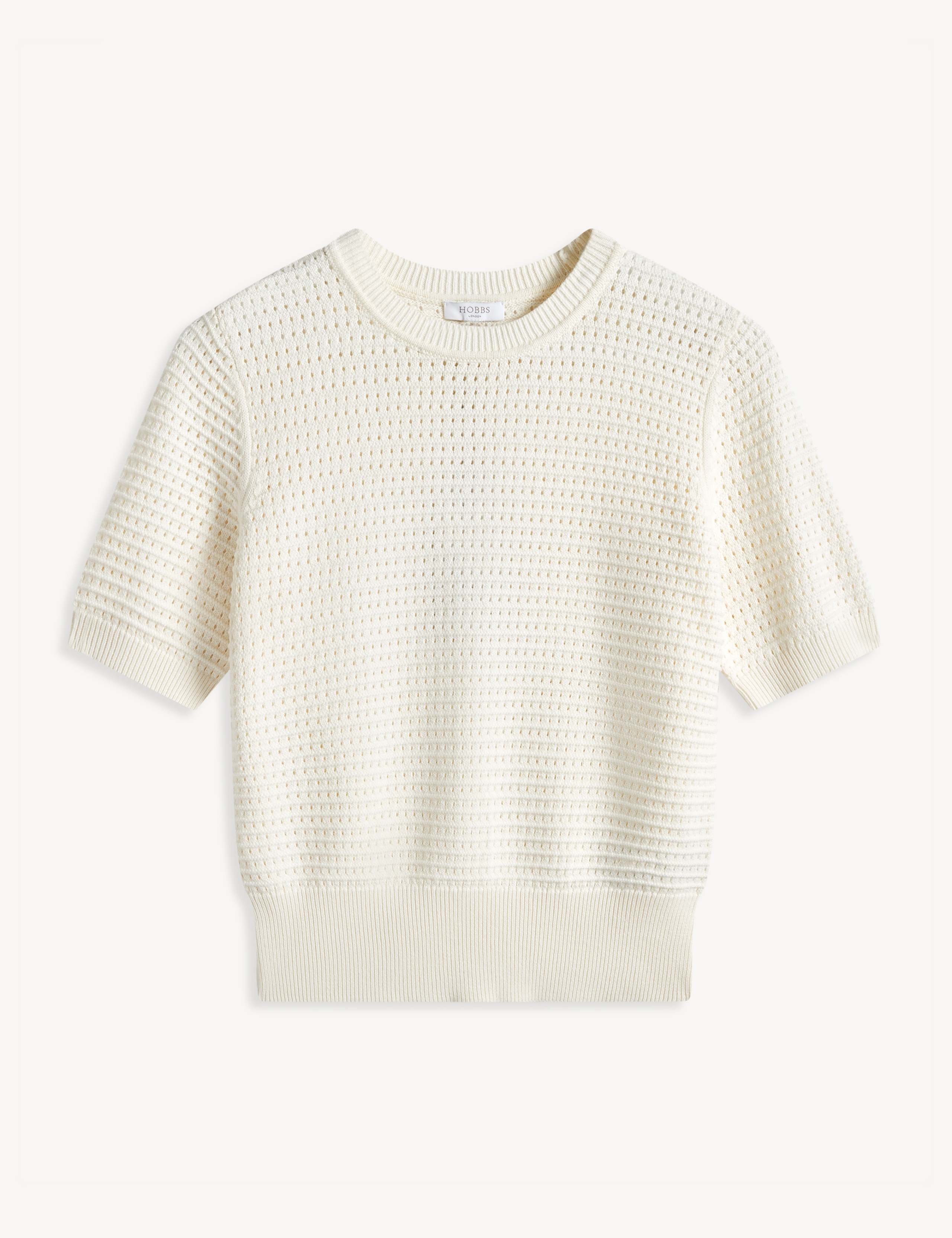 Pure Cotton Textured Crew Neck Jumper 2 of 5
