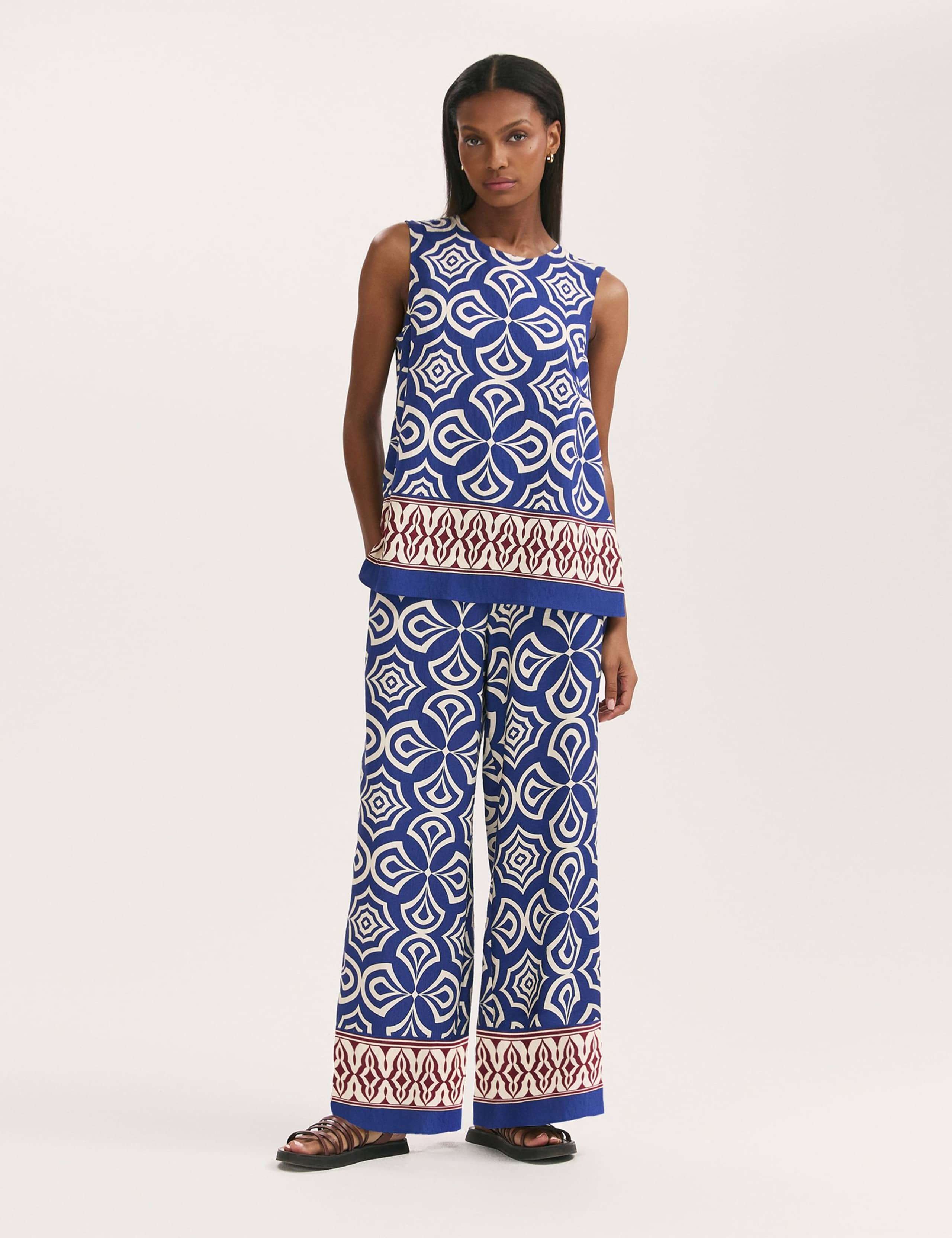 Printed Wide Leg Trousers 2 of 3