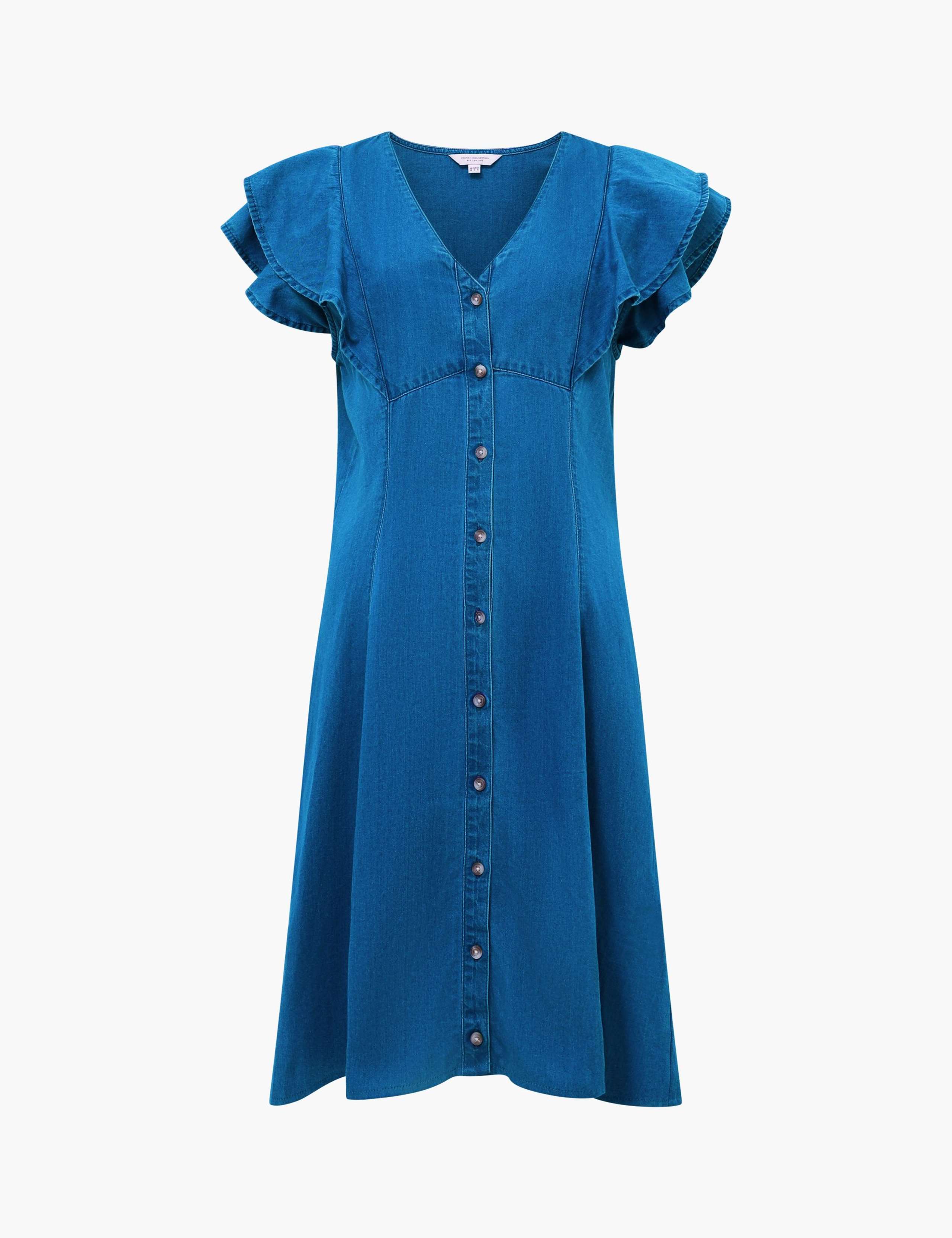 Pure Cotton V-Neck Knee Length Tea Dress 2 of 3