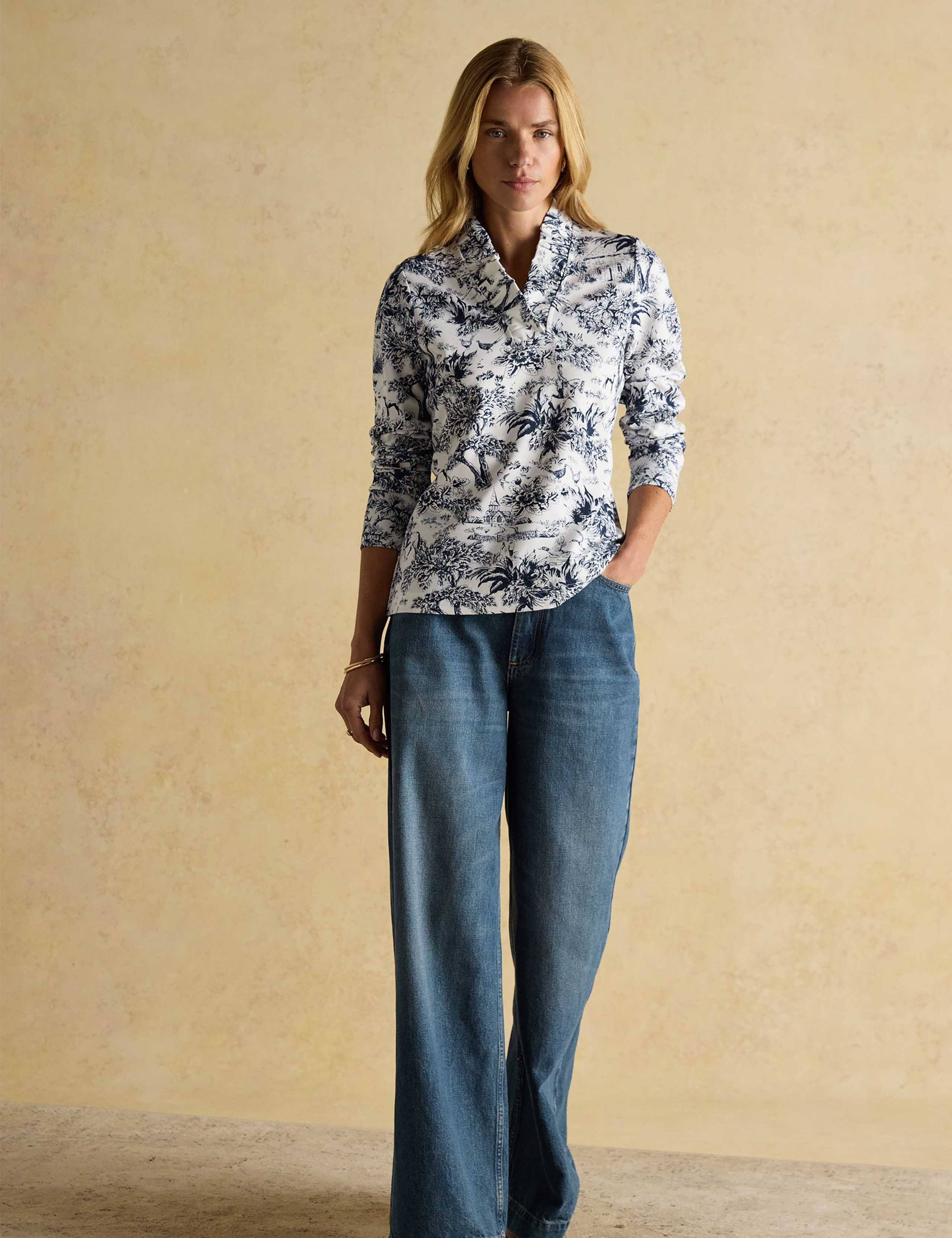Countryside Print Ruffle V-Neck Top 3 of 8