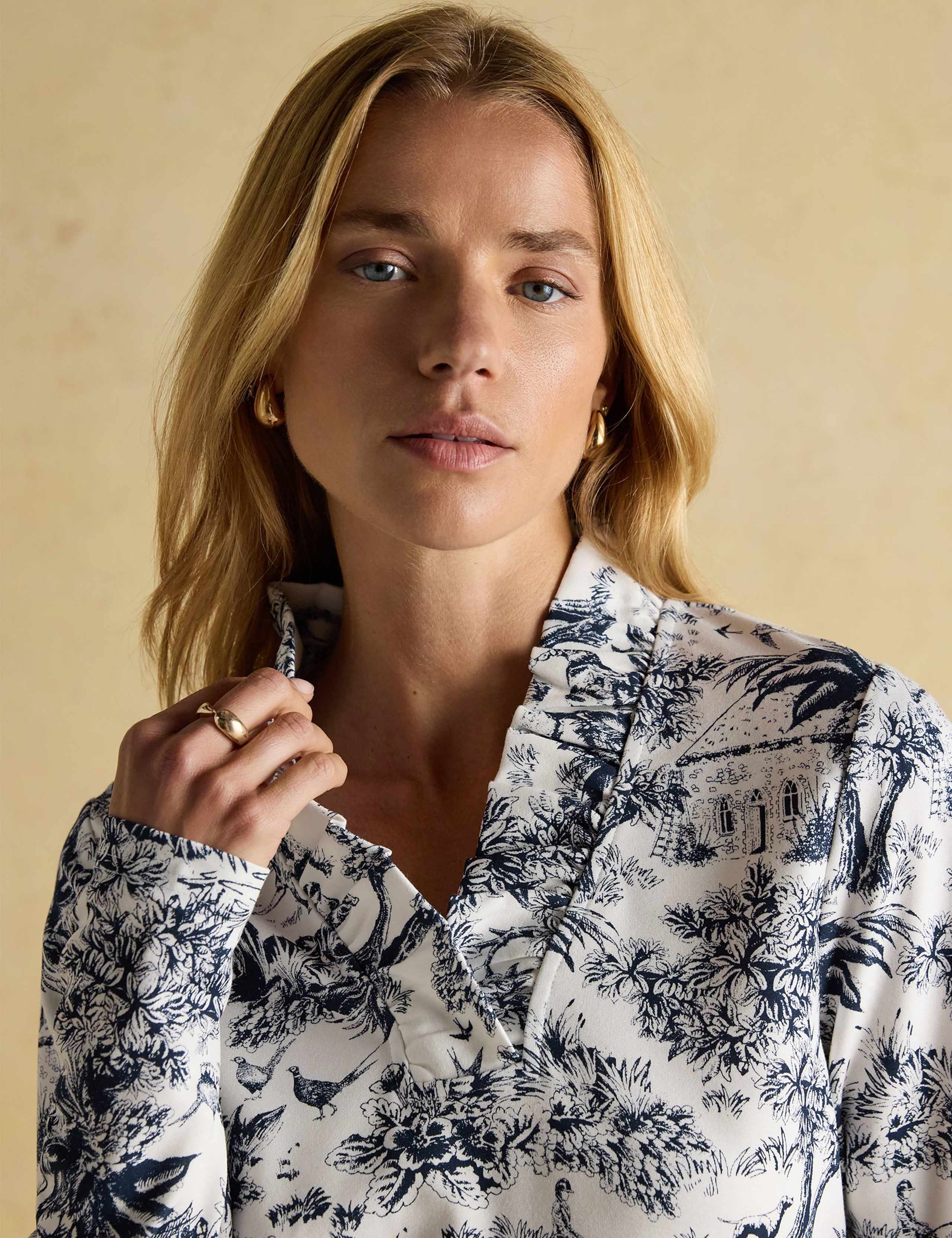 Countryside Print Ruffle V-Neck Top 5 of 8