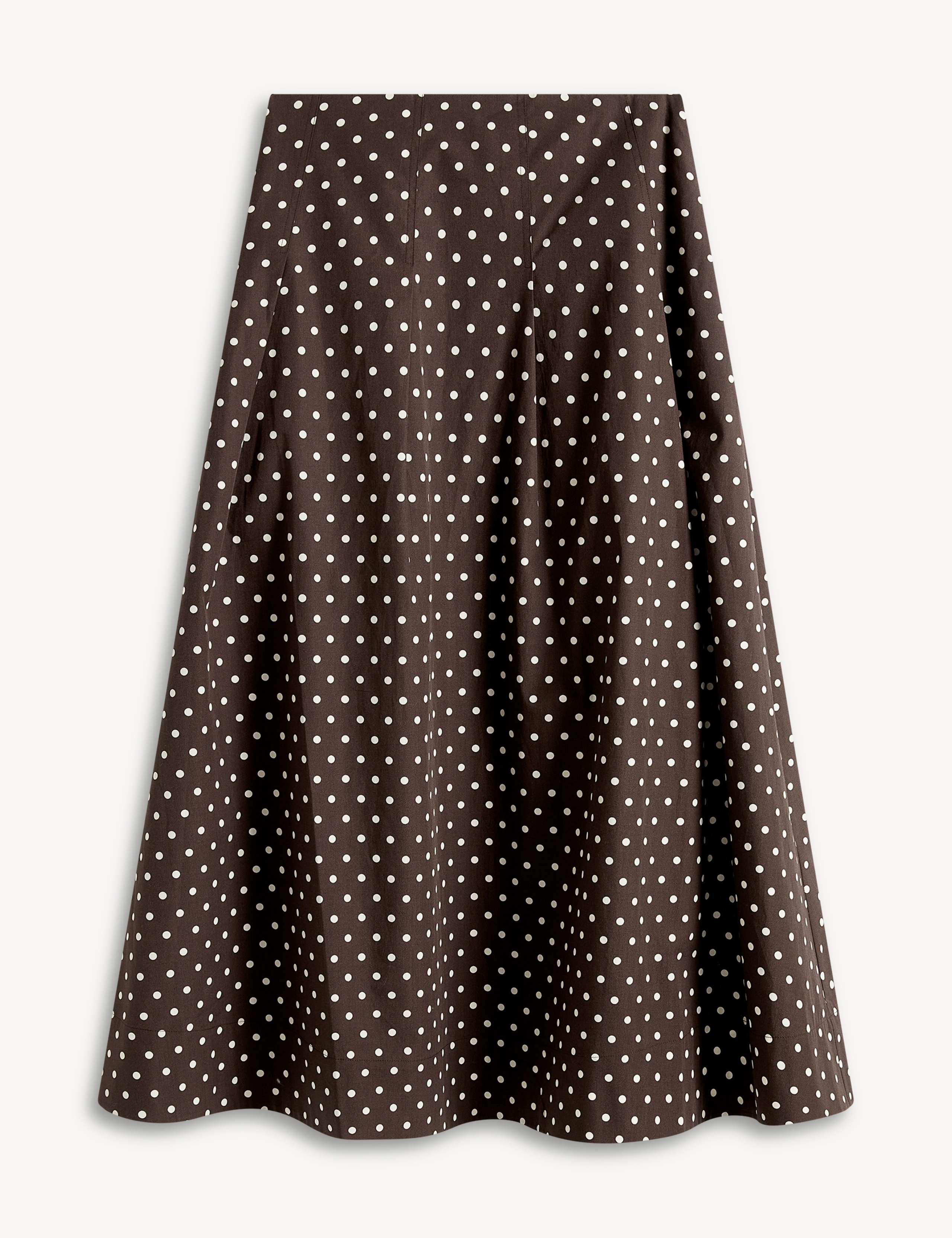 Pure Cotton Polka Dot Midi A-Line Skirt 2 of 5