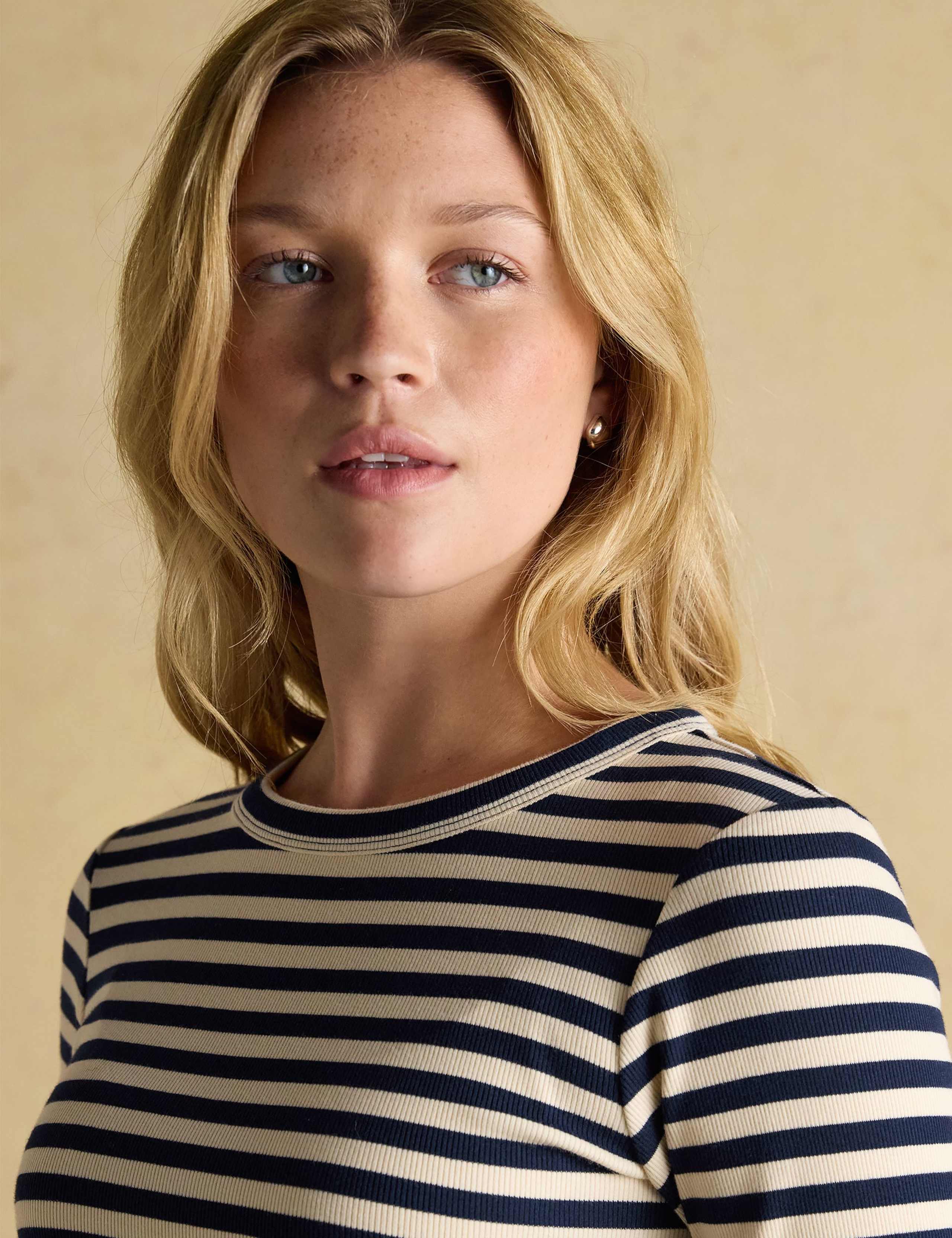 Cotton Rich Striped Crew Neck Top 7 of 8