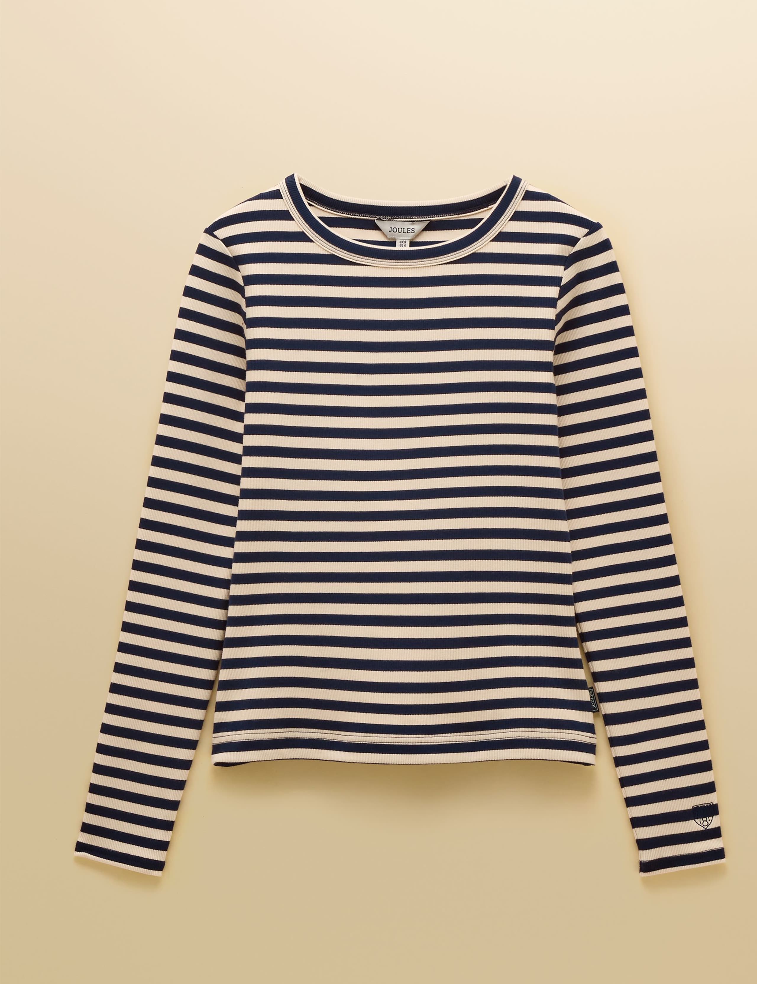 Cotton Rich Striped Crew Neck Top 2 of 8