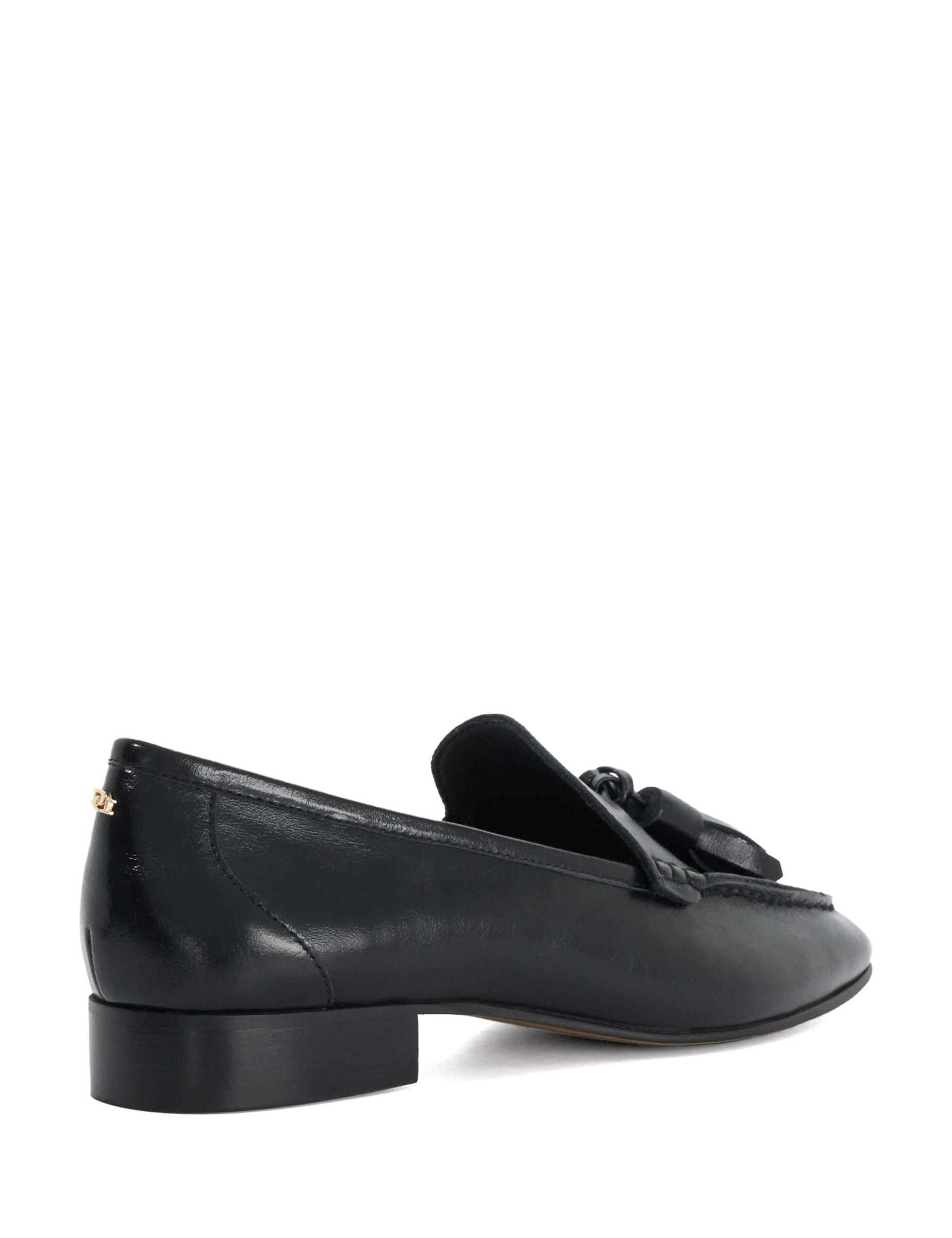 Leather Tassel Block Heel Chisel Toe Loafers 4 of 5