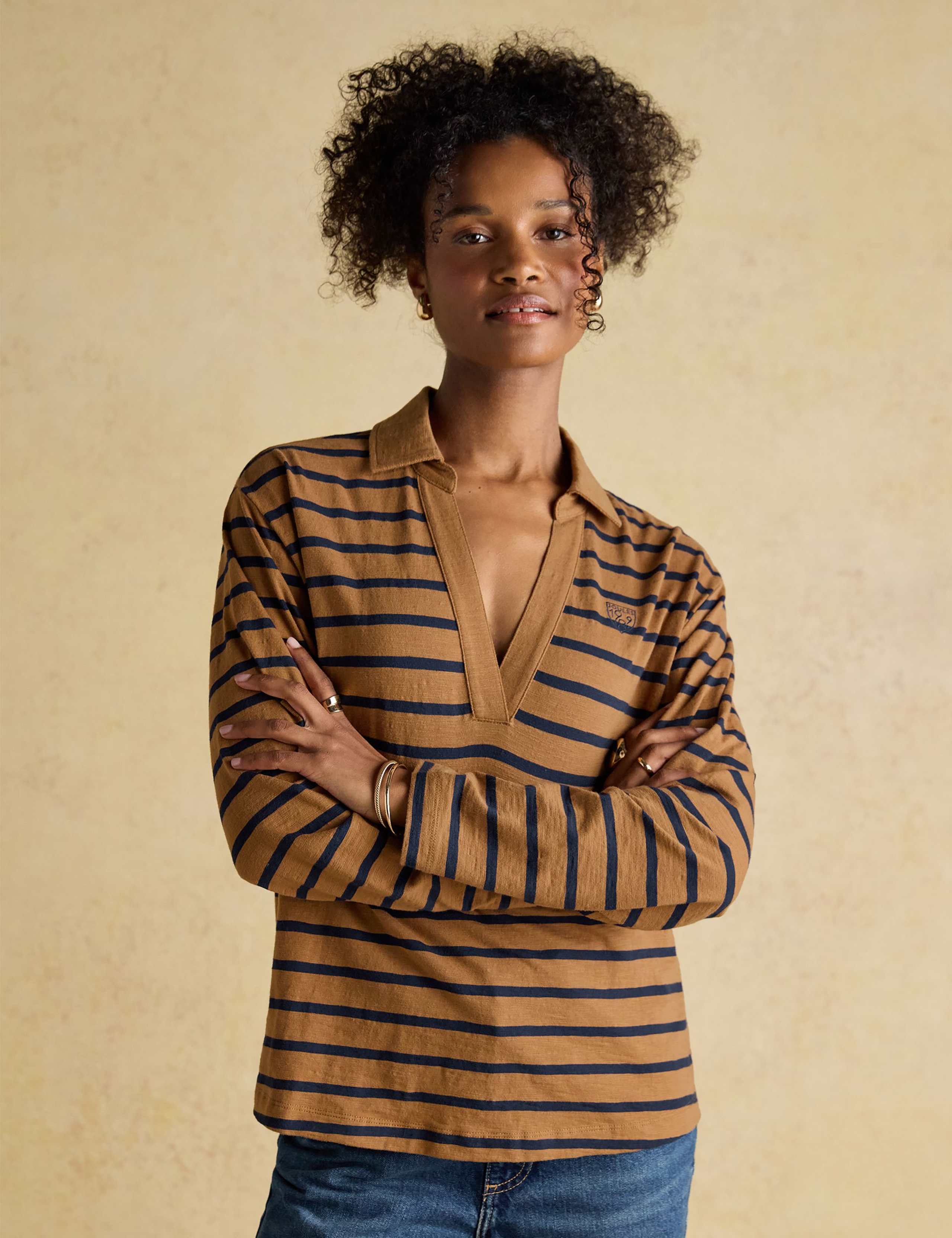 Pure Cotton Striped Collared Top 4 of 8
