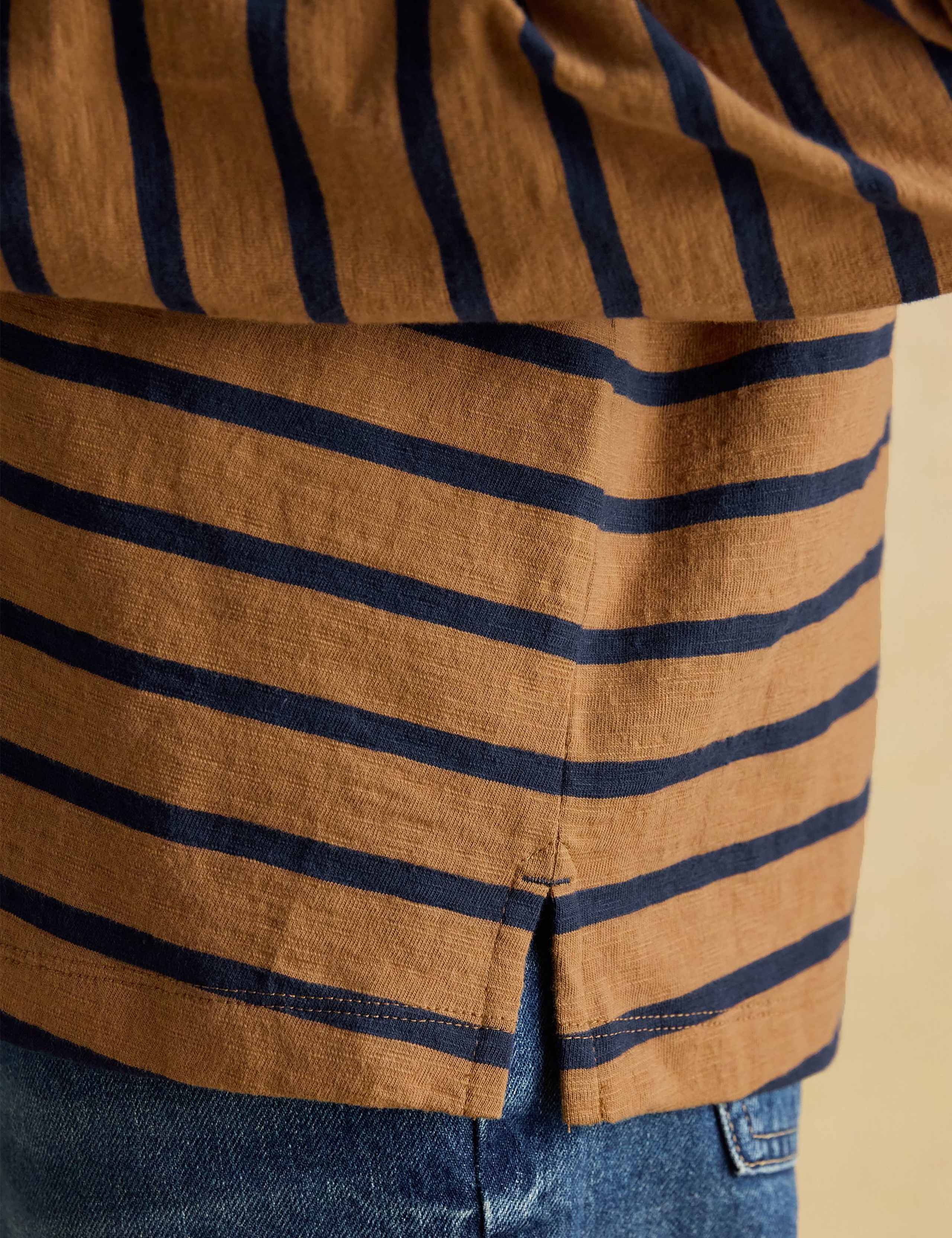 Pure Cotton Striped Collared Top 7 of 8