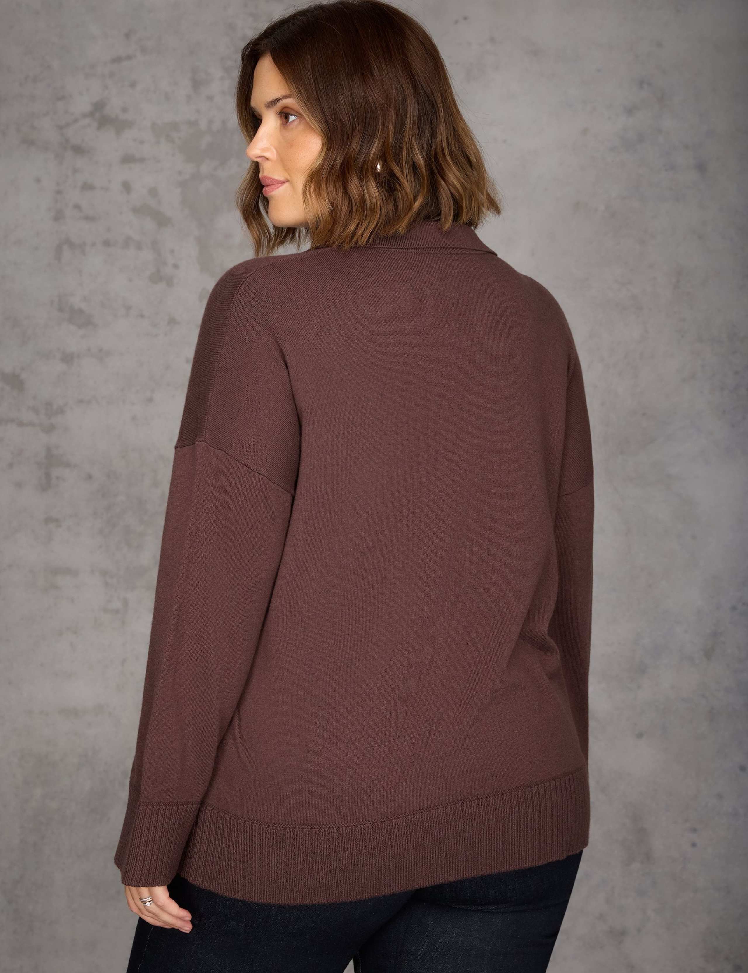 Polo Neck Longline Jumper with Cashmere 3 of 5