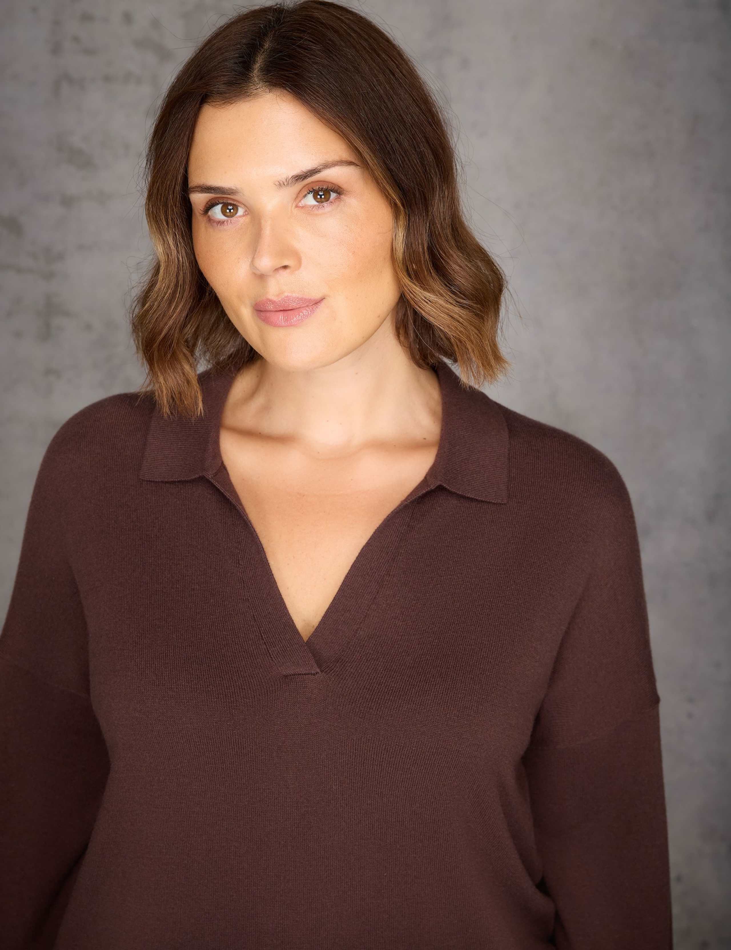 Polo Neck Longline Jumper with Cashmere 4 of 5