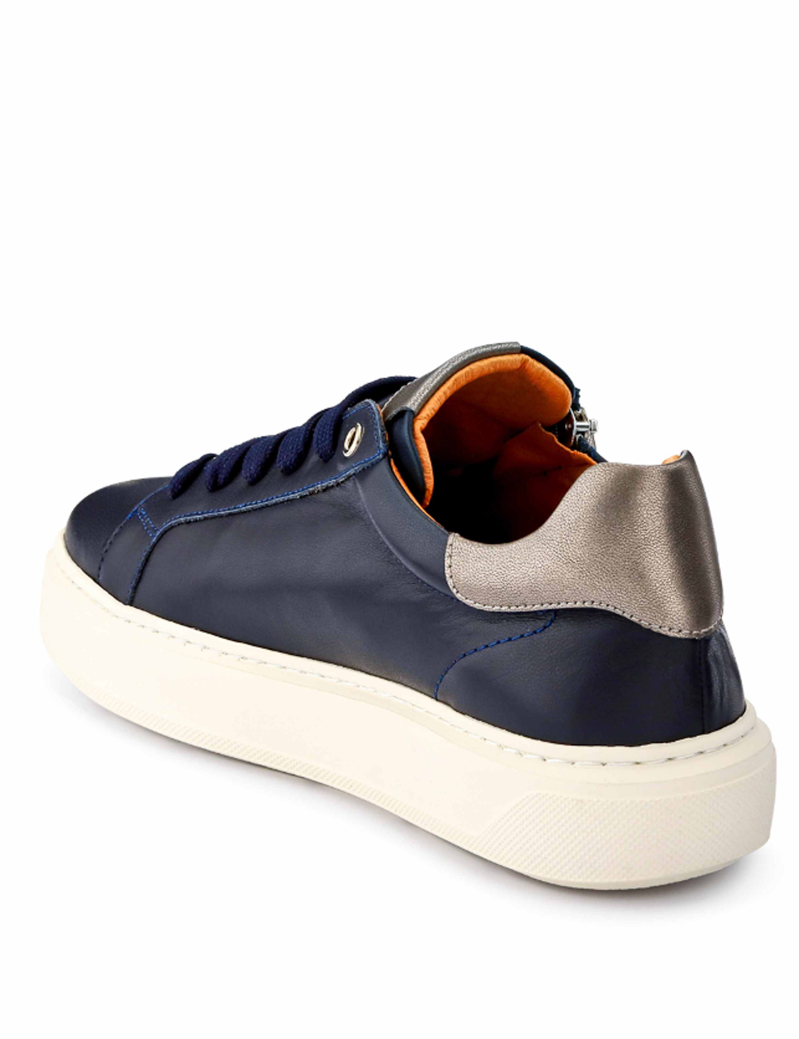 Leather Metallic Zip Chunky Trainers 6 of 7