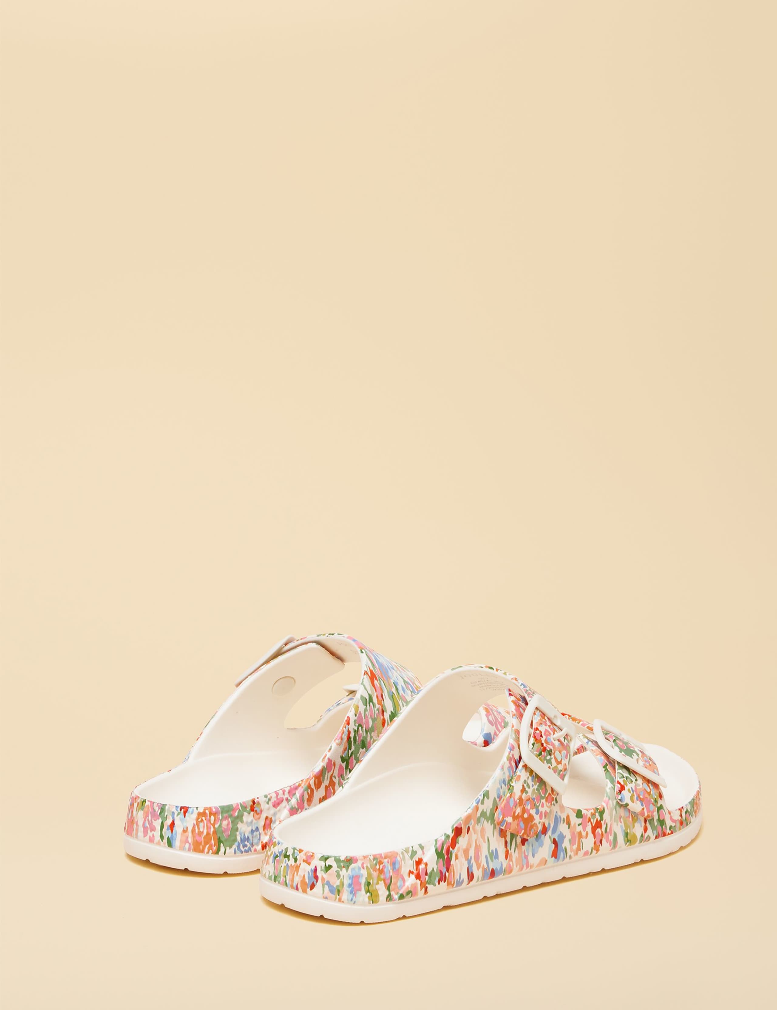 Floral Double Strap Buckle Sliders 3 of 6