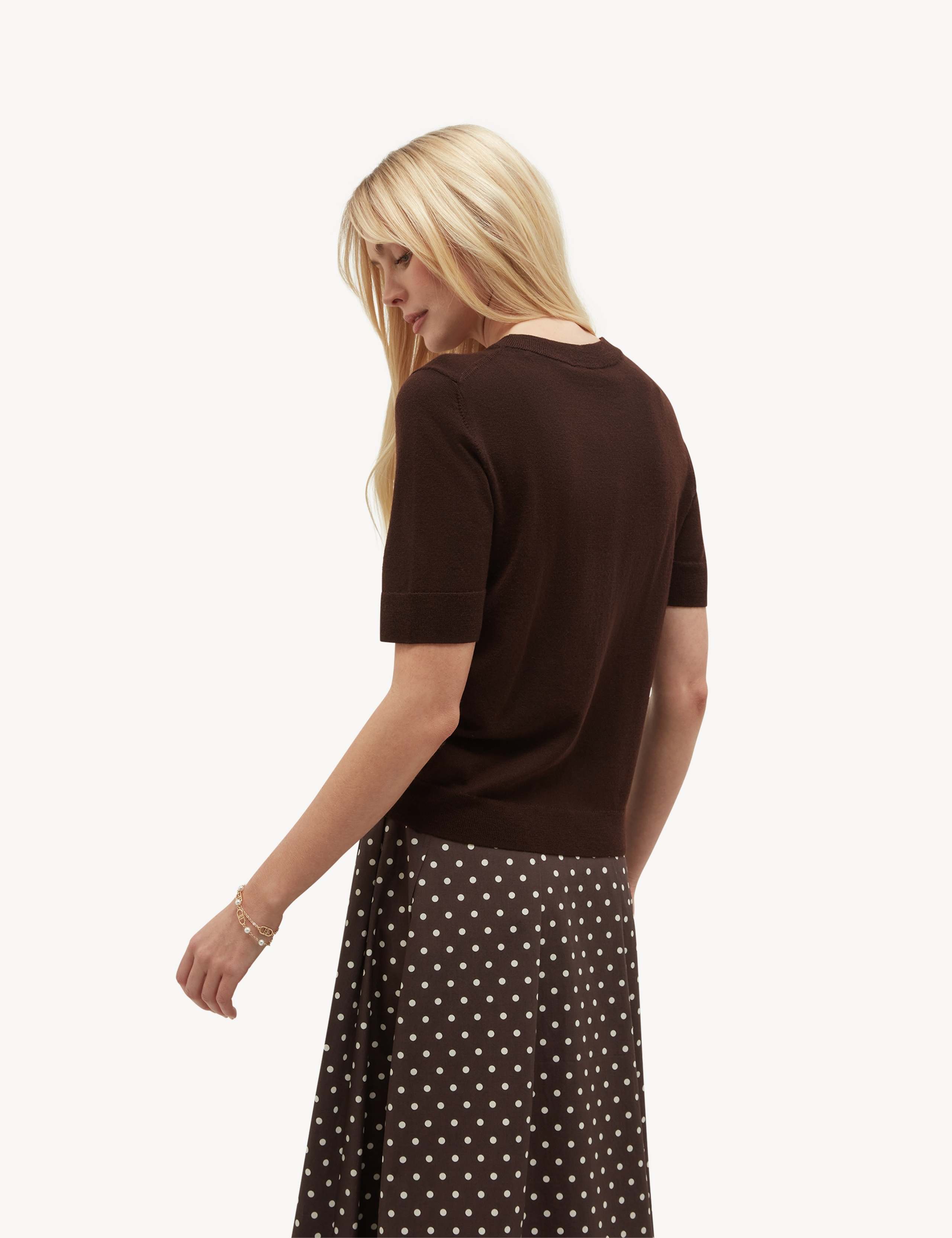 Pure Merino Wool Textured Knitted Top 4 of 5