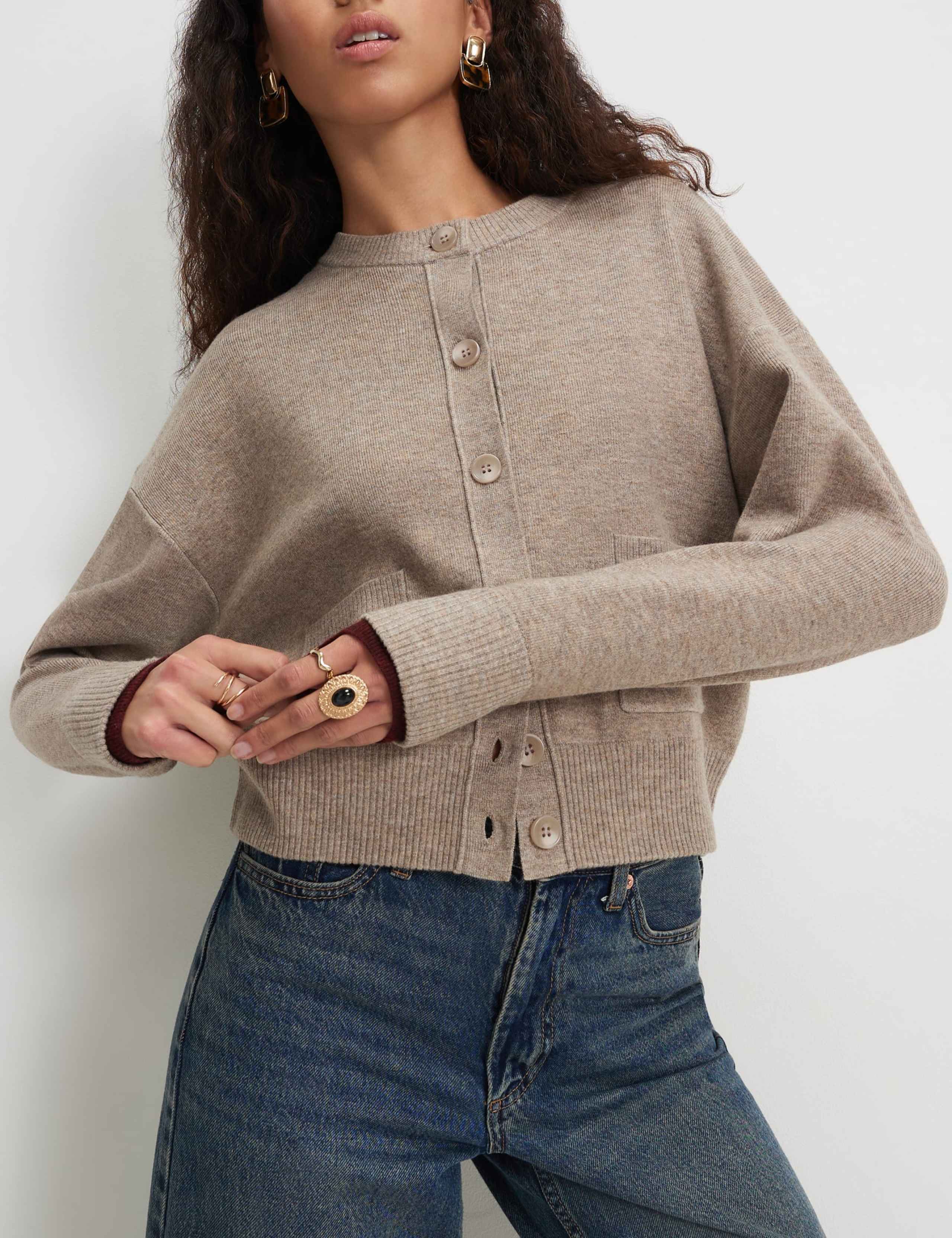 Textured Button Front Cardigan 6 of 6