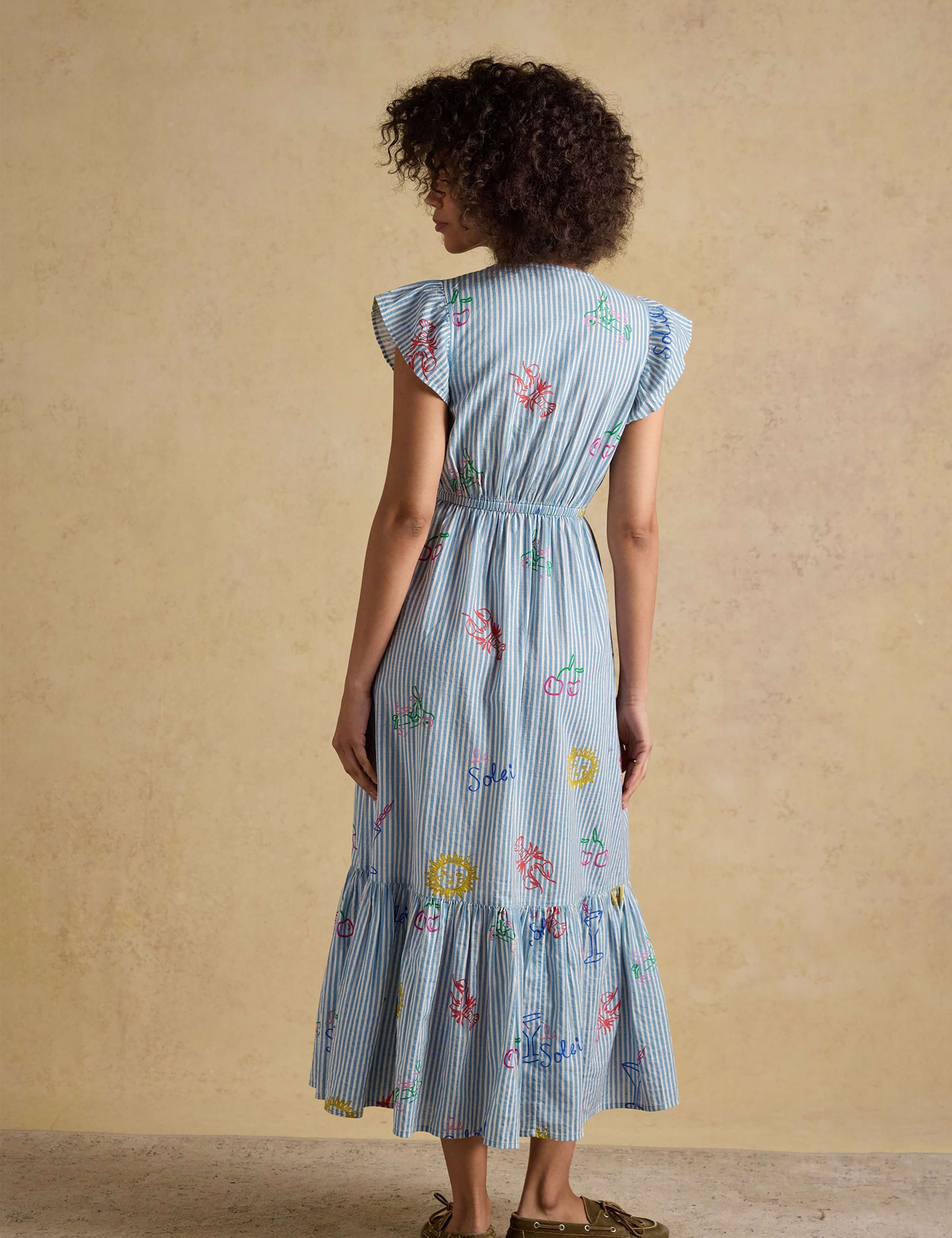 Pure Cotton Printed Maxi Tiered Dress 3 of 7