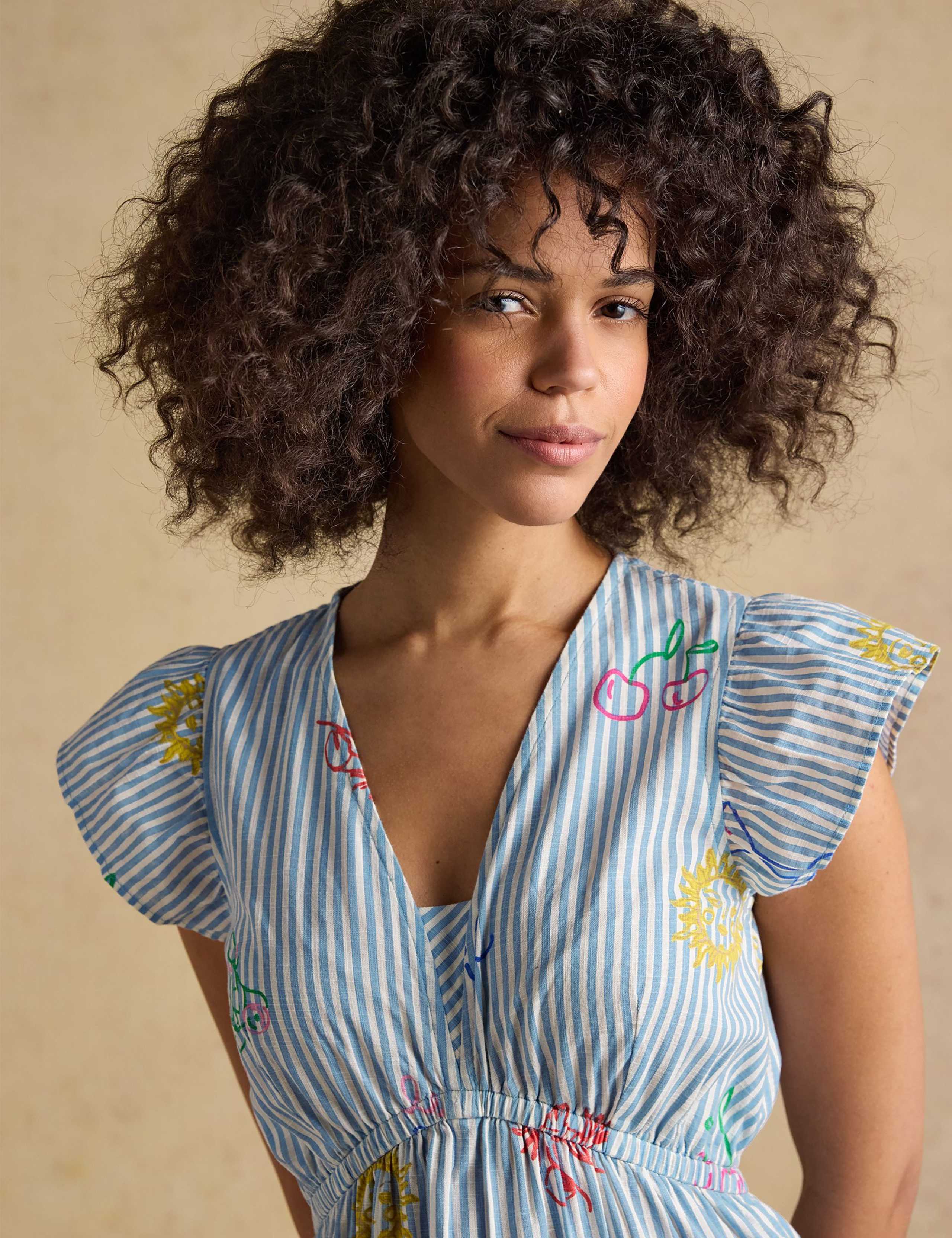 Pure Cotton Printed Maxi Tiered Dress 4 of 7