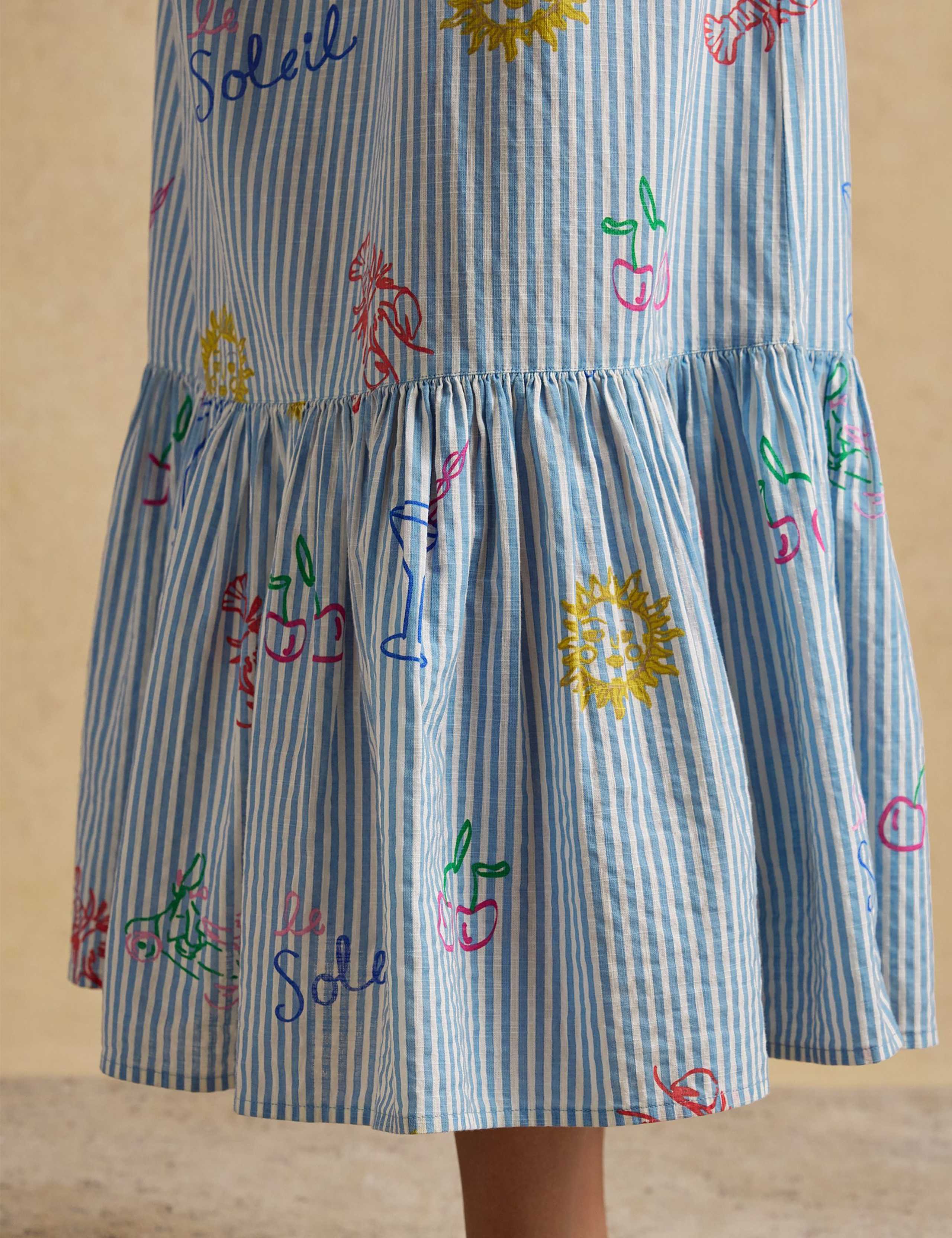 Pure Cotton Printed Maxi Tiered Dress 5 of 7