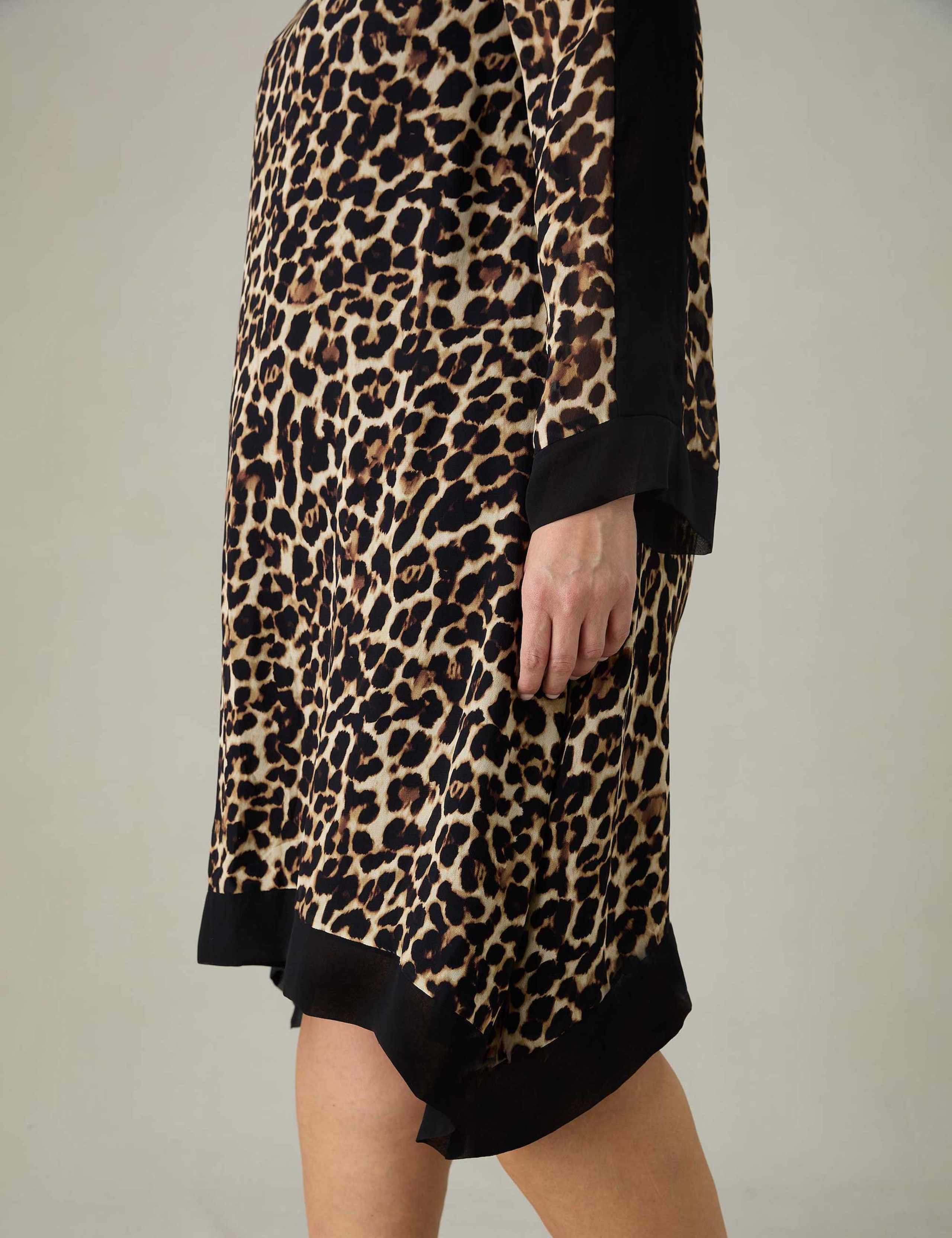 Leopard Print Knee Length Kaftan Dress 7 of 7