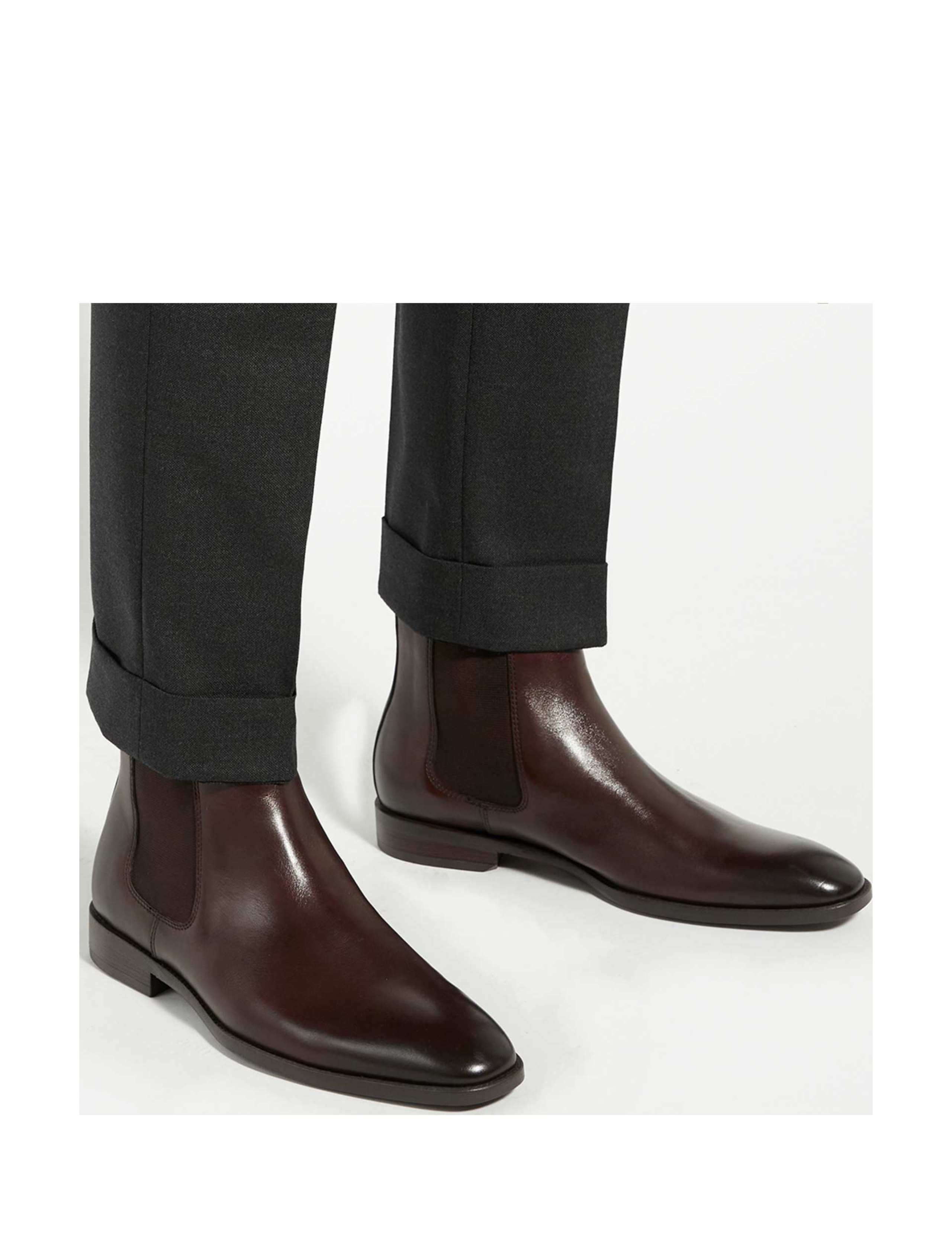 Wide Fit Leather Chelsea Boots 1 of 6