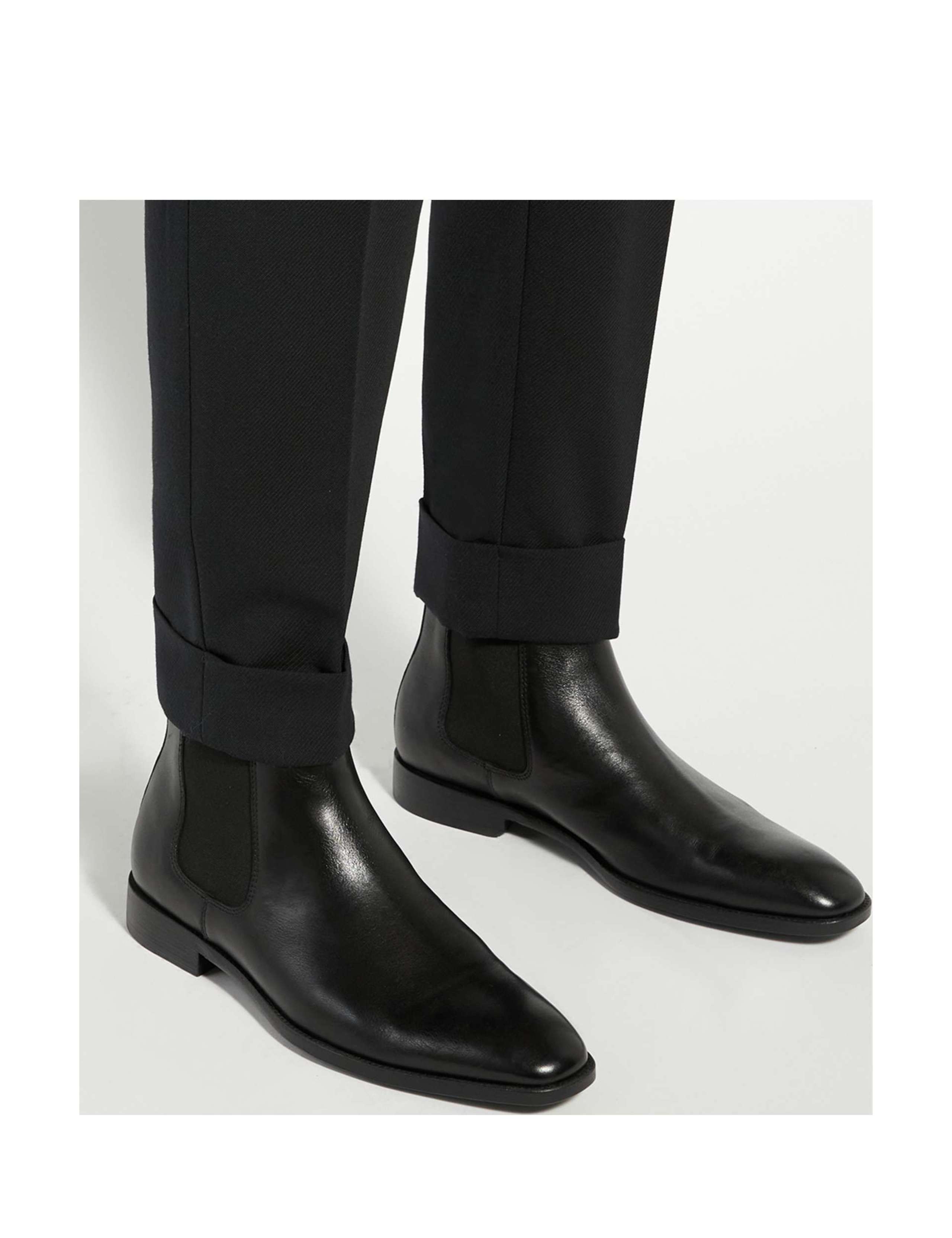 Wide Fit Leather Chelsea Boots 2 of 6