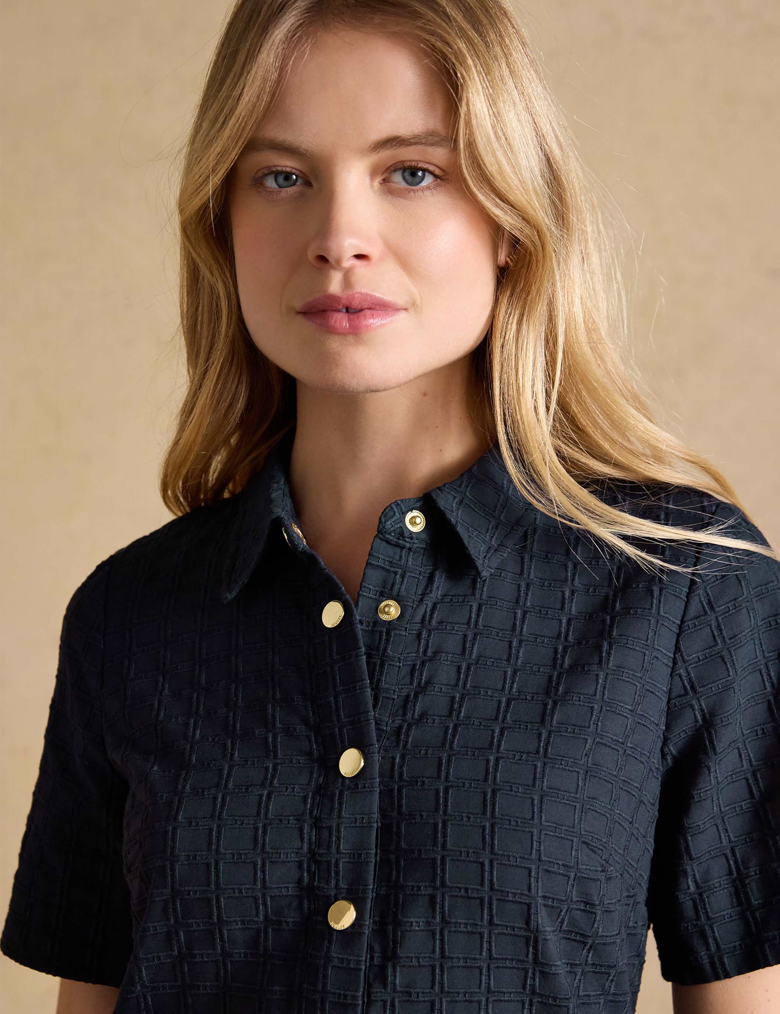 Pure Cotton Jacquard Mini Shift Dress 5 of 6